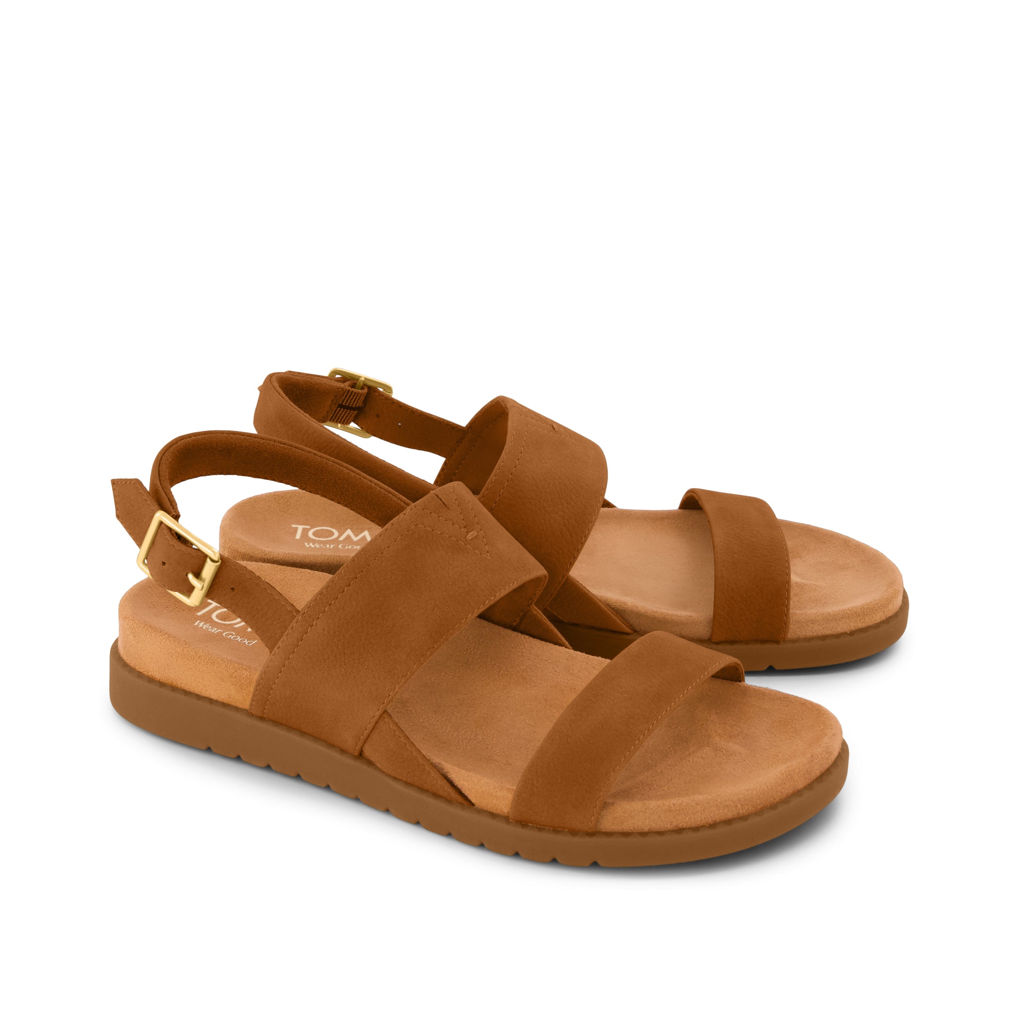Marin Strap Sandal - Brown Sugar Nubuck Front View