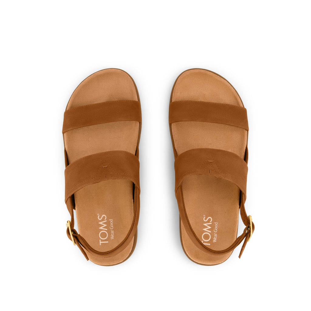 Marin Strap Sandal - Brown Sugar Nubuck Top View