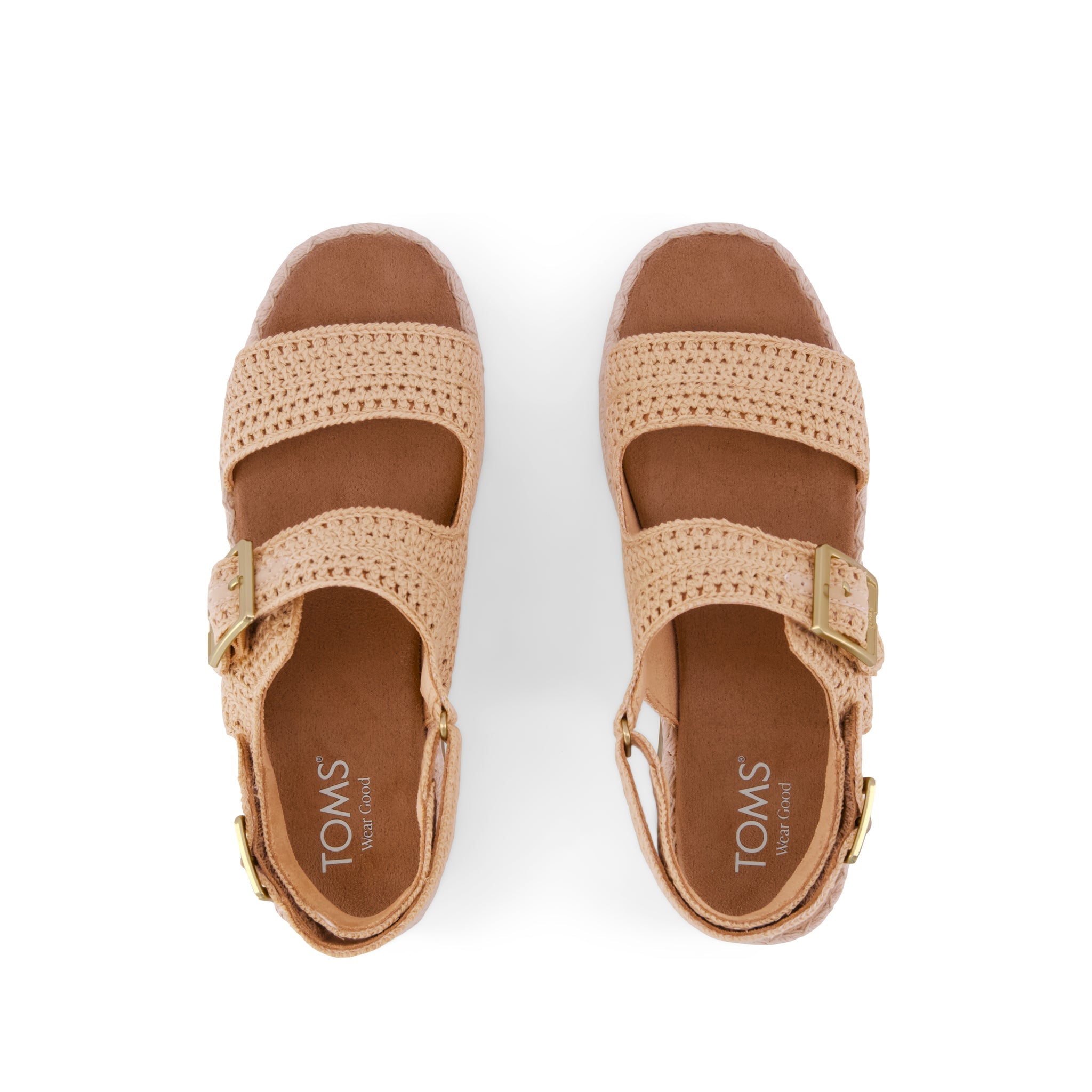 Womens Giana Flatform Sandal Almond Crochet – TOMS.com