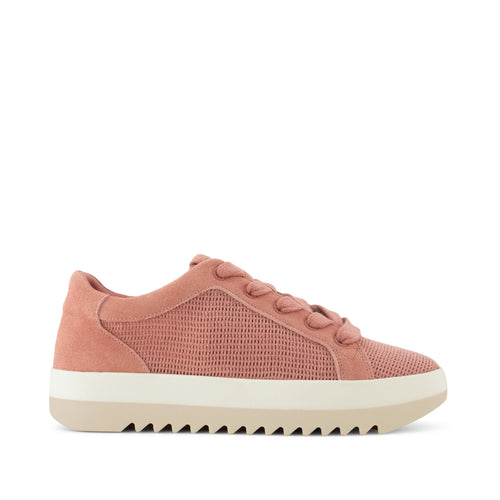 Rea Lace-Up Platform Sneaker - Bloom Mesh and Suede Side View