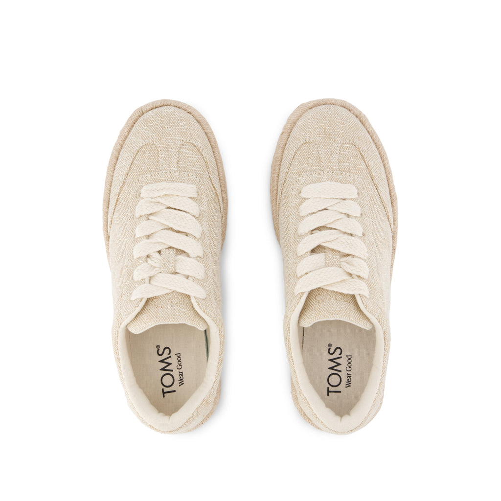 Jesse Espadrille Sneaker - Champagne Sparkle Top View