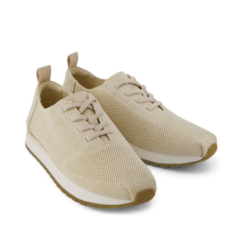 Resident Plus Lace-Up - Natural Metallic Knit Front View
