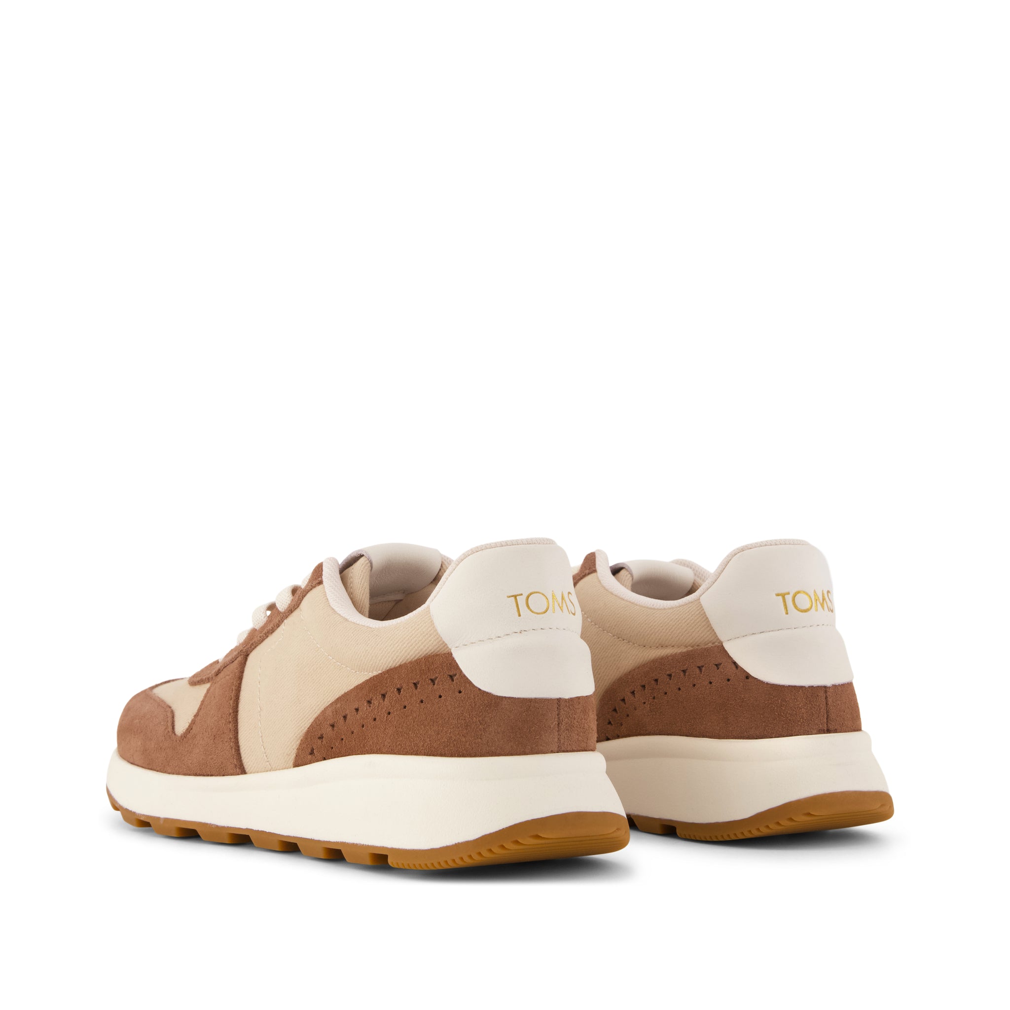 TRVL LITE Retro Runner Sneaker - Water Repellent Brown Sugar  Back View