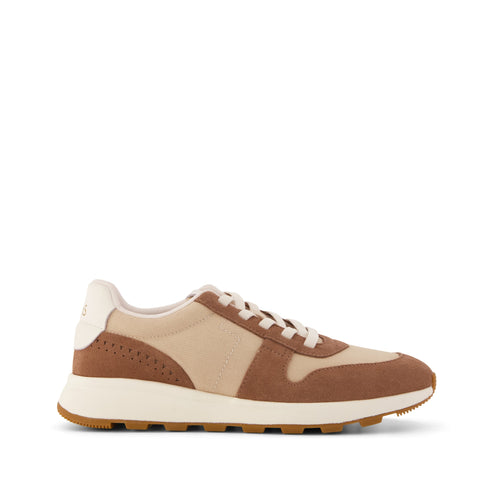 TRVL LITE Retro Runner Sneaker - Water Repellent Brown Sugar  Side View