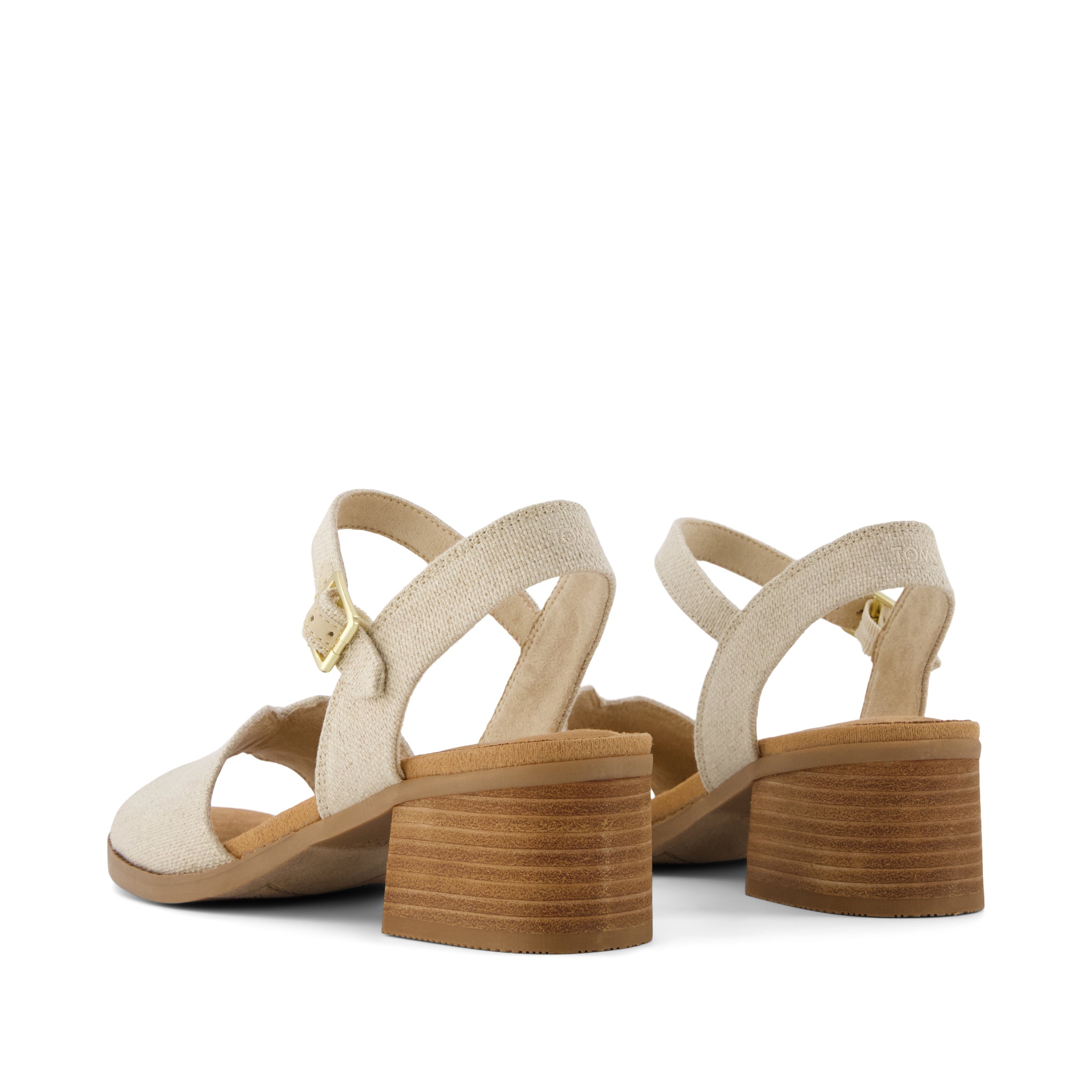 Eloise Sandal - Natural Woven Back View