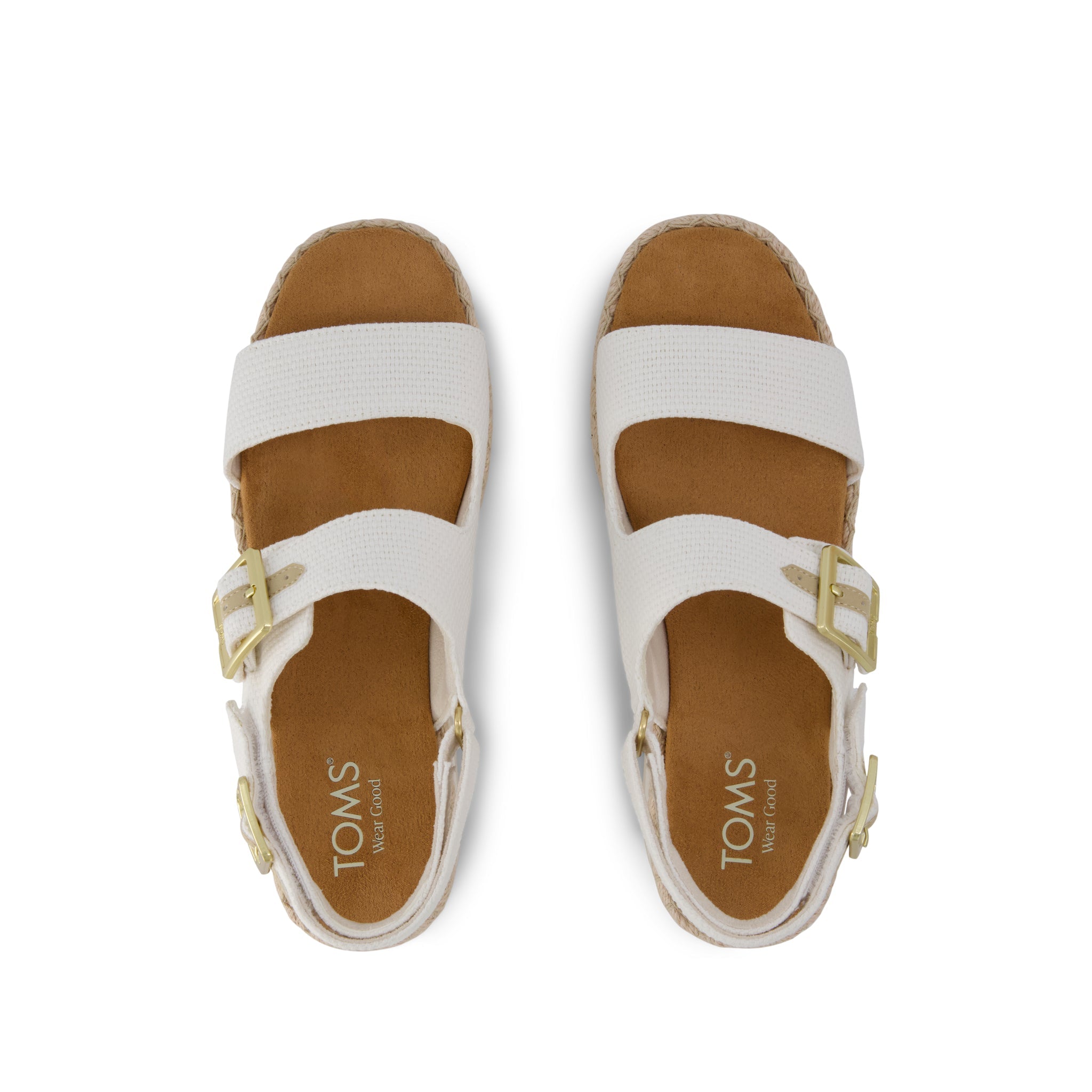 Womens Giana Flatform Sandal White Woven – TOMS.com