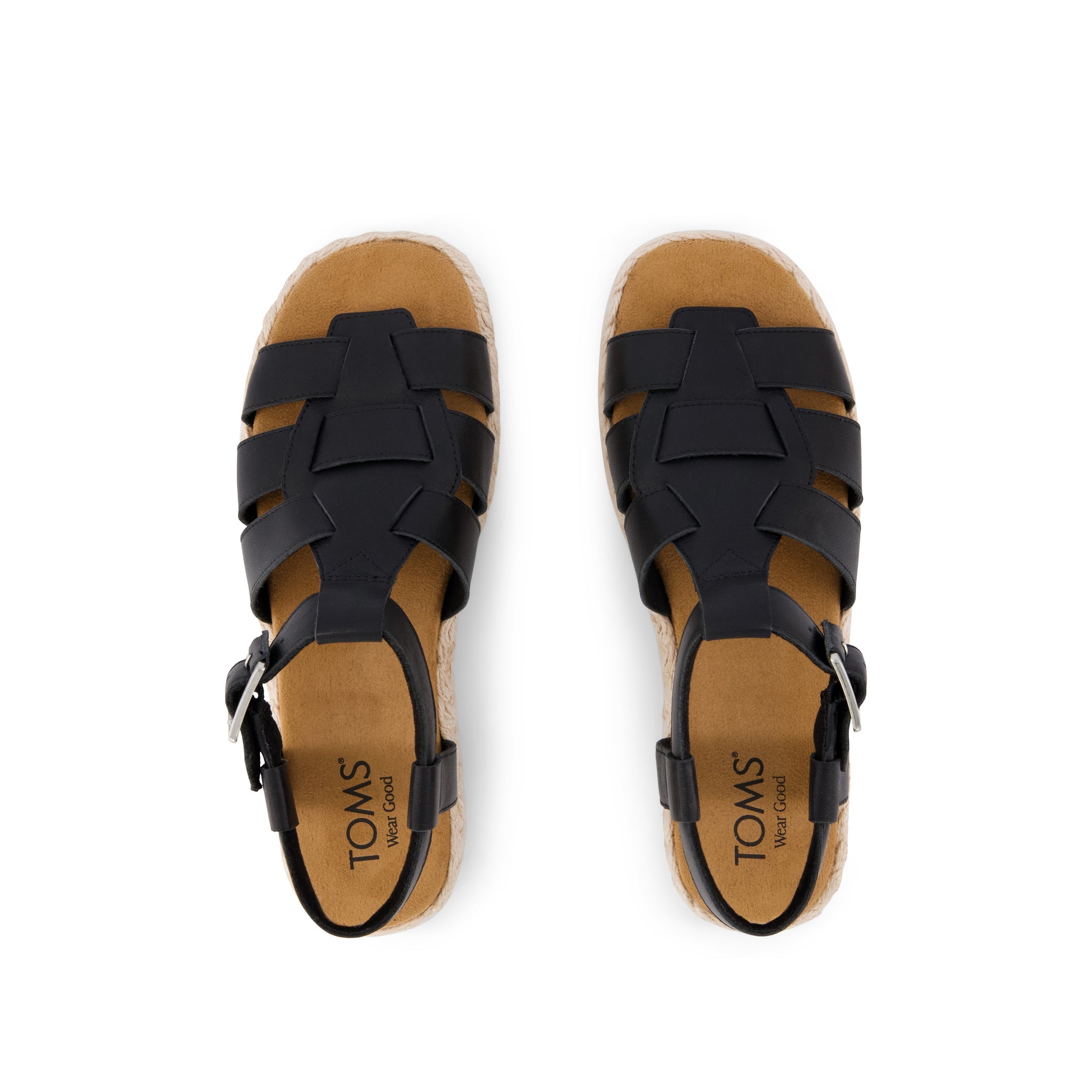 Womens Jac Fisherman Sandal Black Leather – TOMS.com