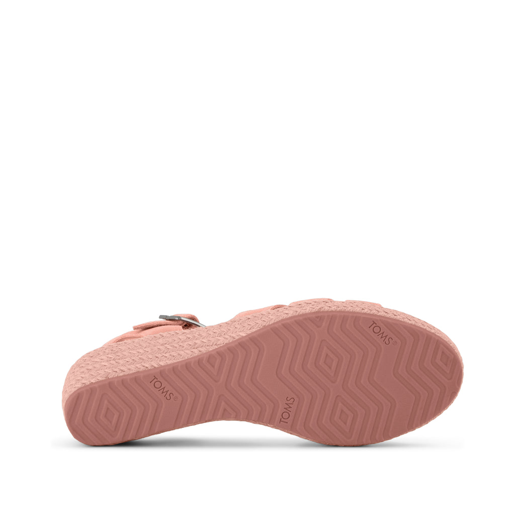 Julia Wedge Sandal - Bloom Suede Bottom Sole View