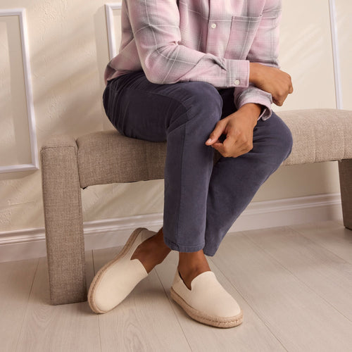 Mens Santiago Loafer Natural Recycled Cotton Canvas