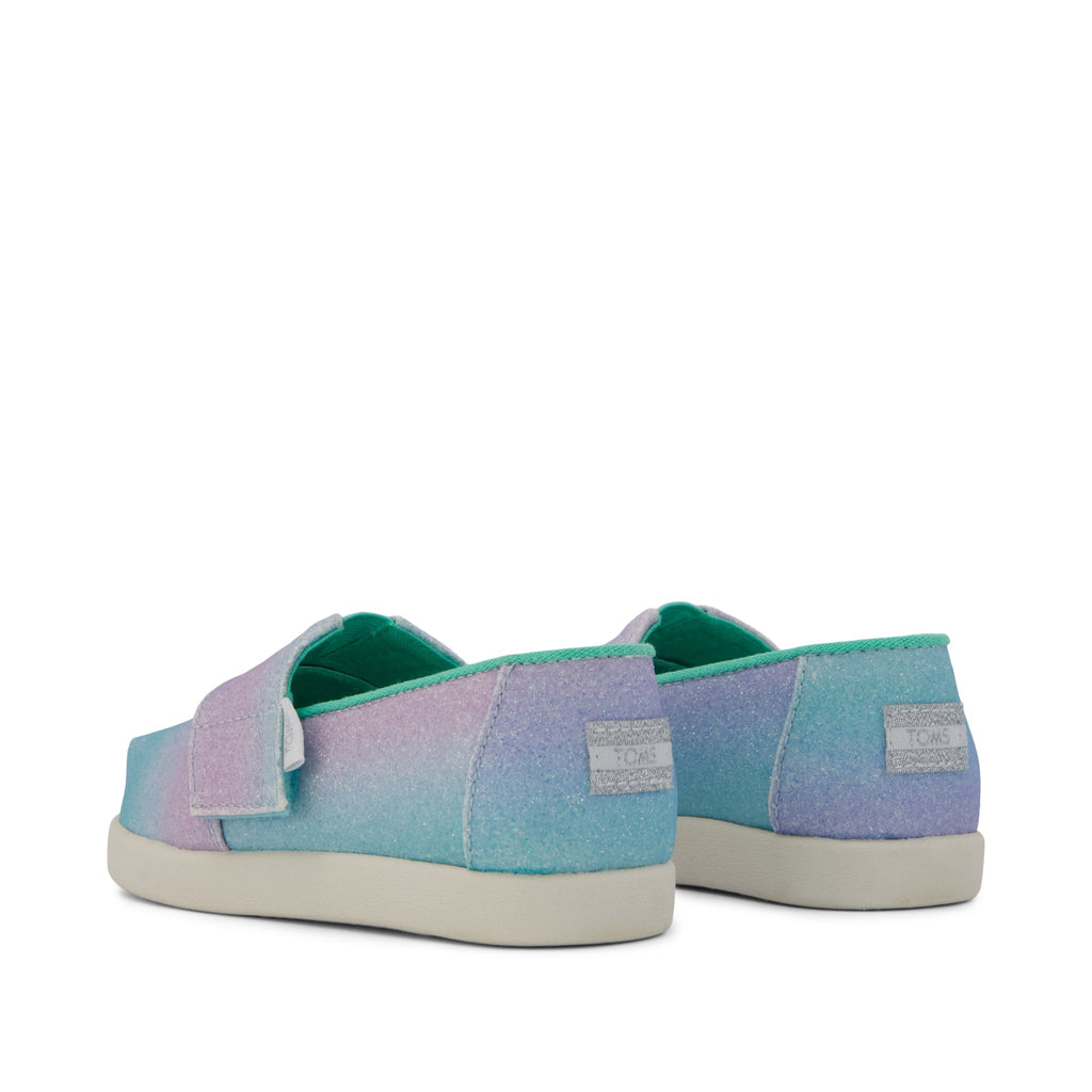 Alpargata Classic Toddler Shoe - Ombre Glitter Back View