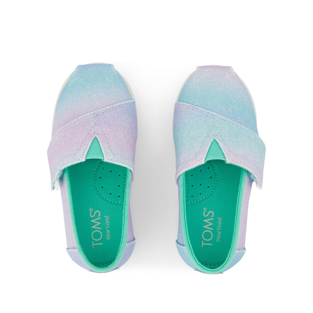 Alpargata Classic Toddler Shoe - Ombre Glitter Top View
