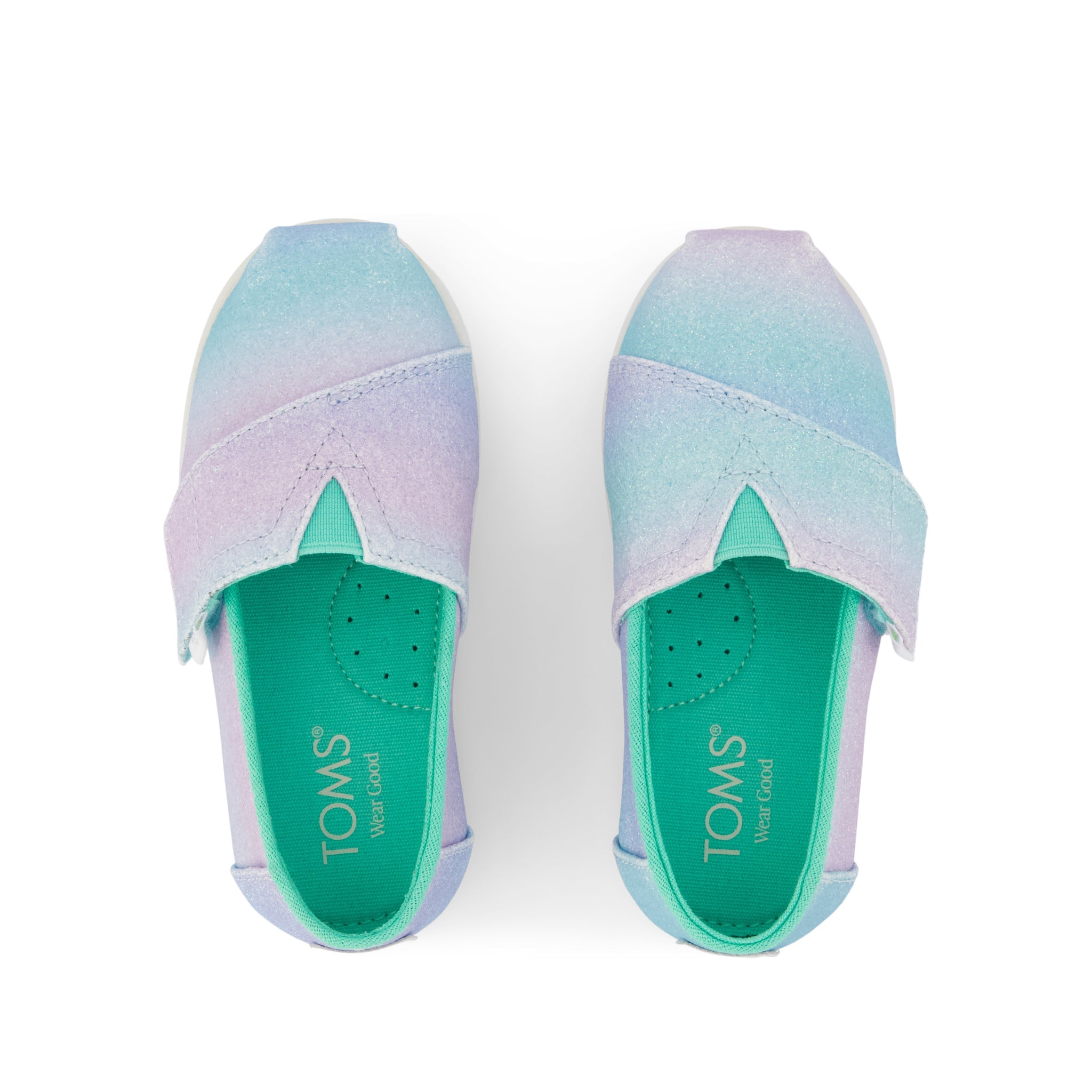 Alpargata Classic Toddler Shoe - Ombre Glitter Top View