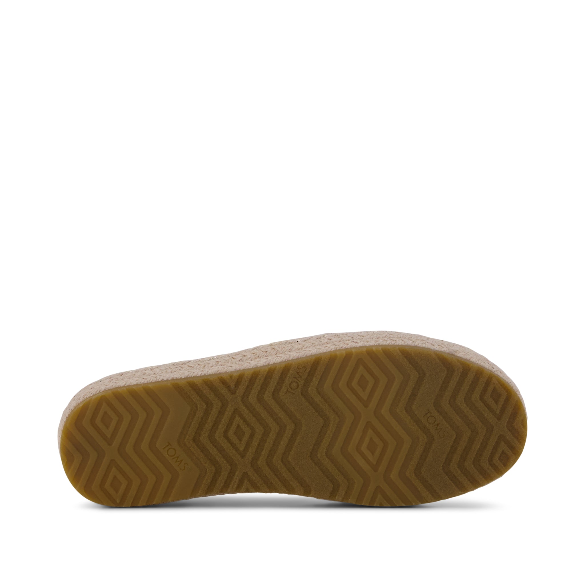 Valencia Platform Kids Espadrille - Champagne Glimmer Bottom Sole View