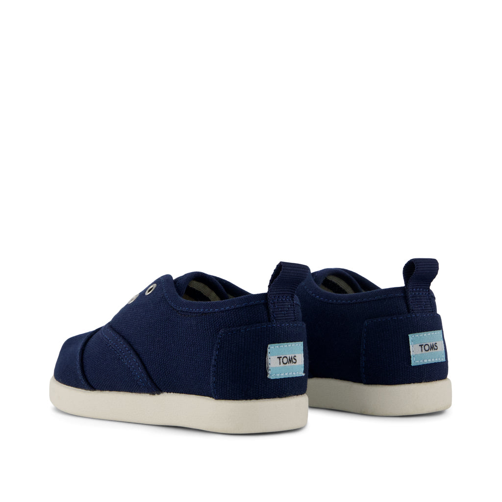 Cordones Plus Toddler Sneaker - Navy Canvas  Back View