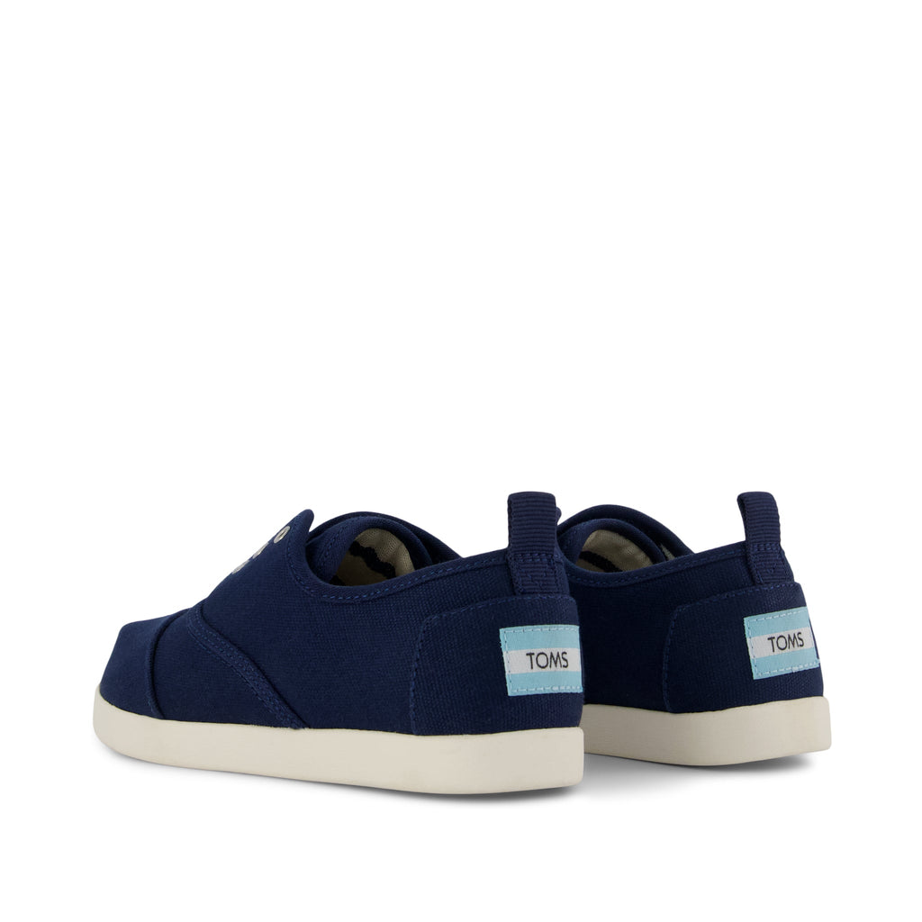 Cordones Plus Kids Sneaker - Navy Canvas  Back View