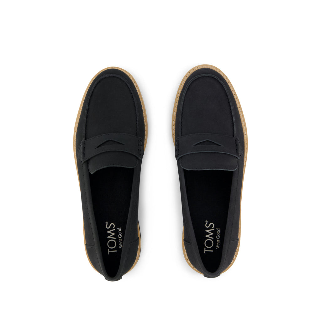 Marie Loafer - Black Leather Top View