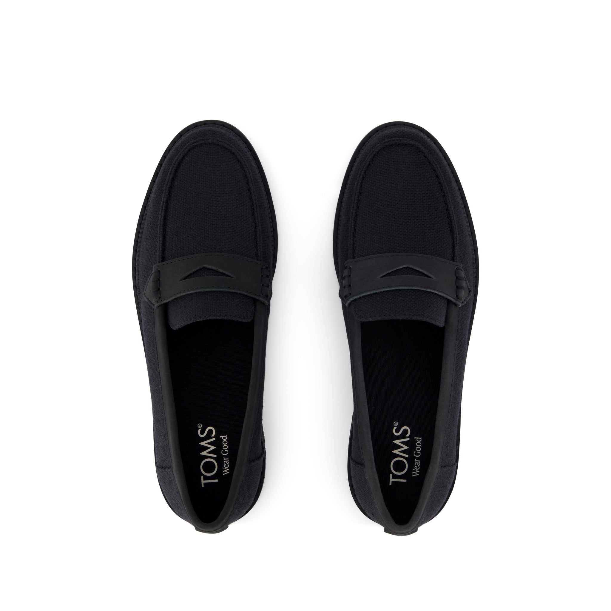 Womens Marie Loafer Black Textile – TOMS.com