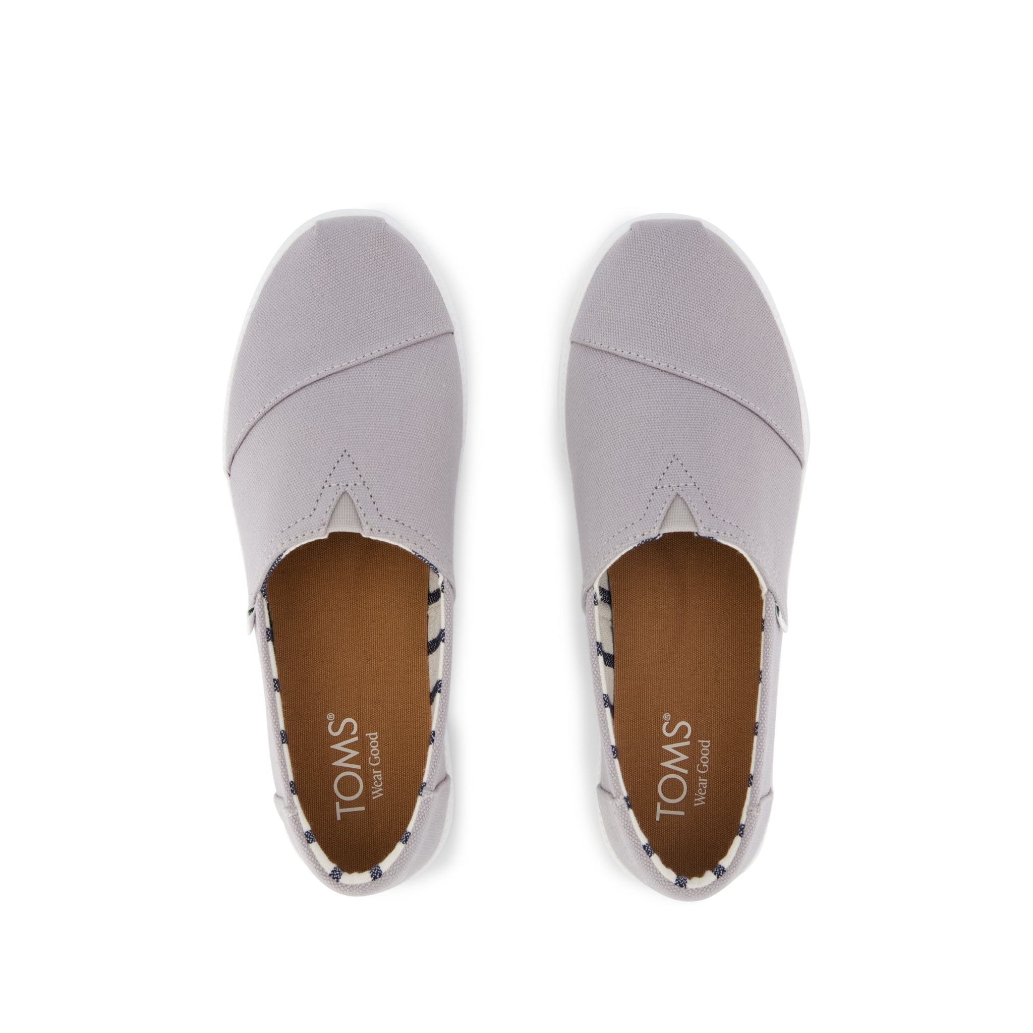 Asher Platform Slip On Sneaker - Grey Canvas Top View