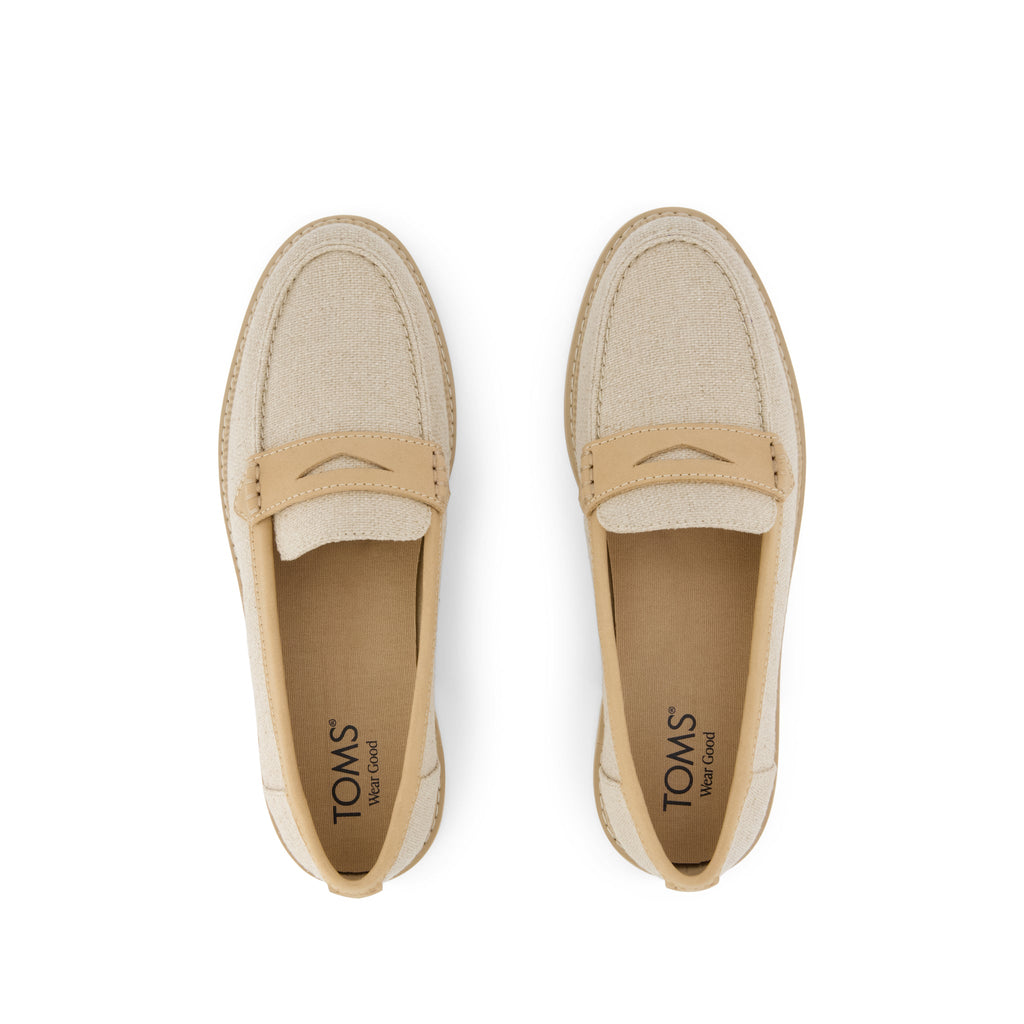 Marie Loafer - Natural Textile Top View
