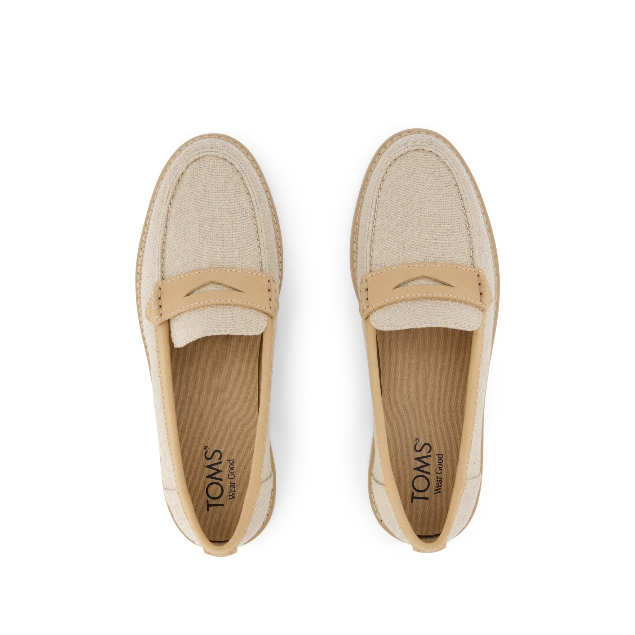 Marie Loafer - Natural Textile Top View
