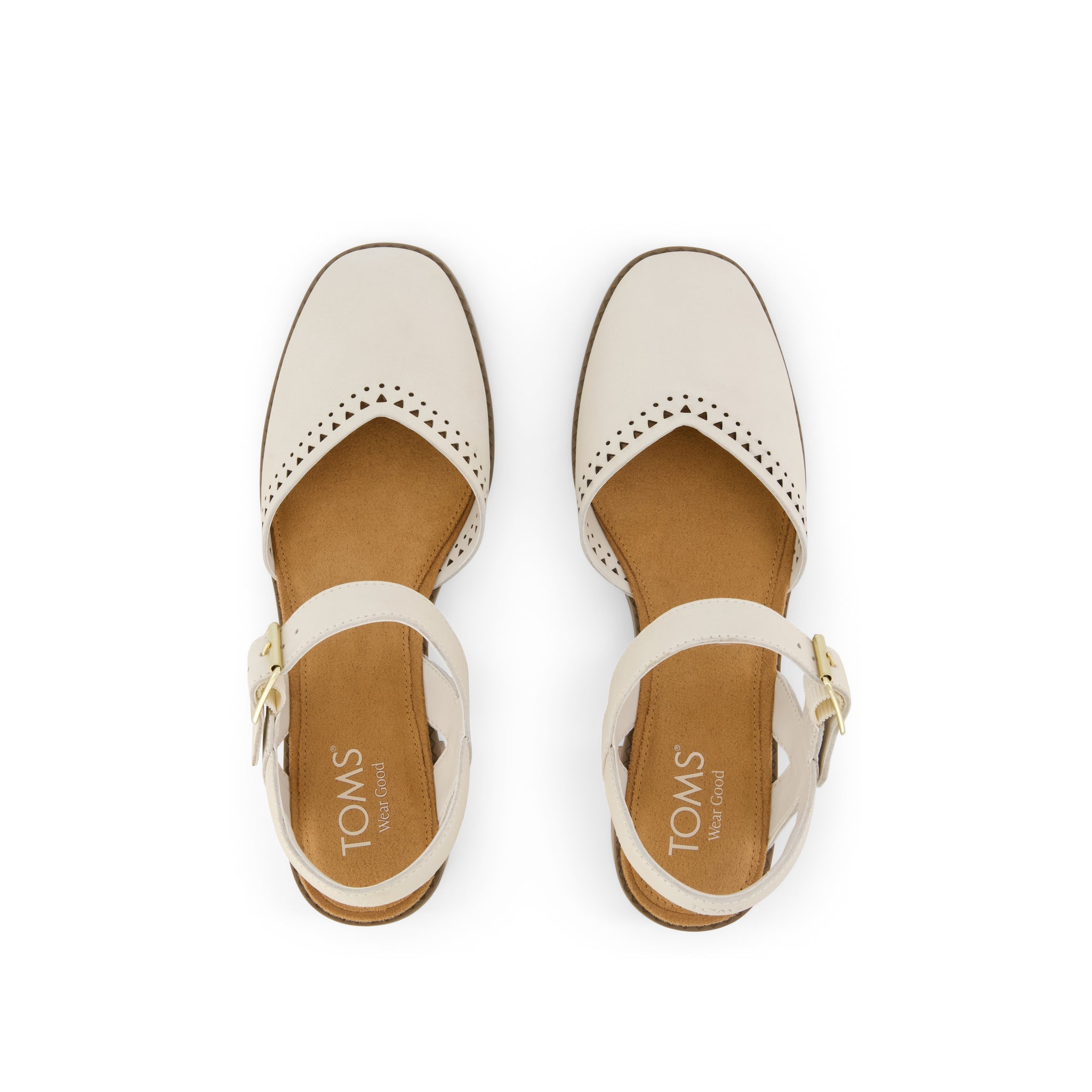 Womens Jaclyn Heel Light Sand Perforated Leather – TOMS.com