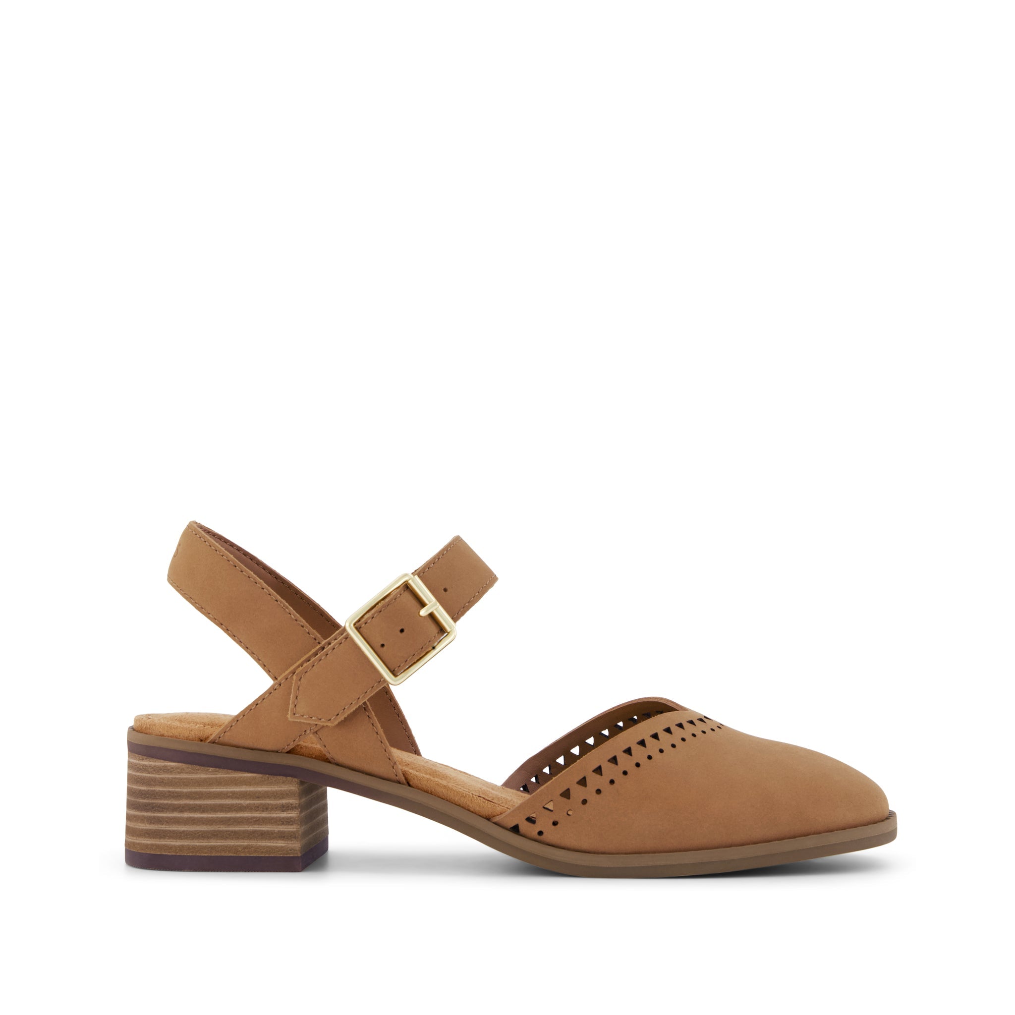 Womens Jaclyn Heel Brown Perforated Leather – TOMS.com