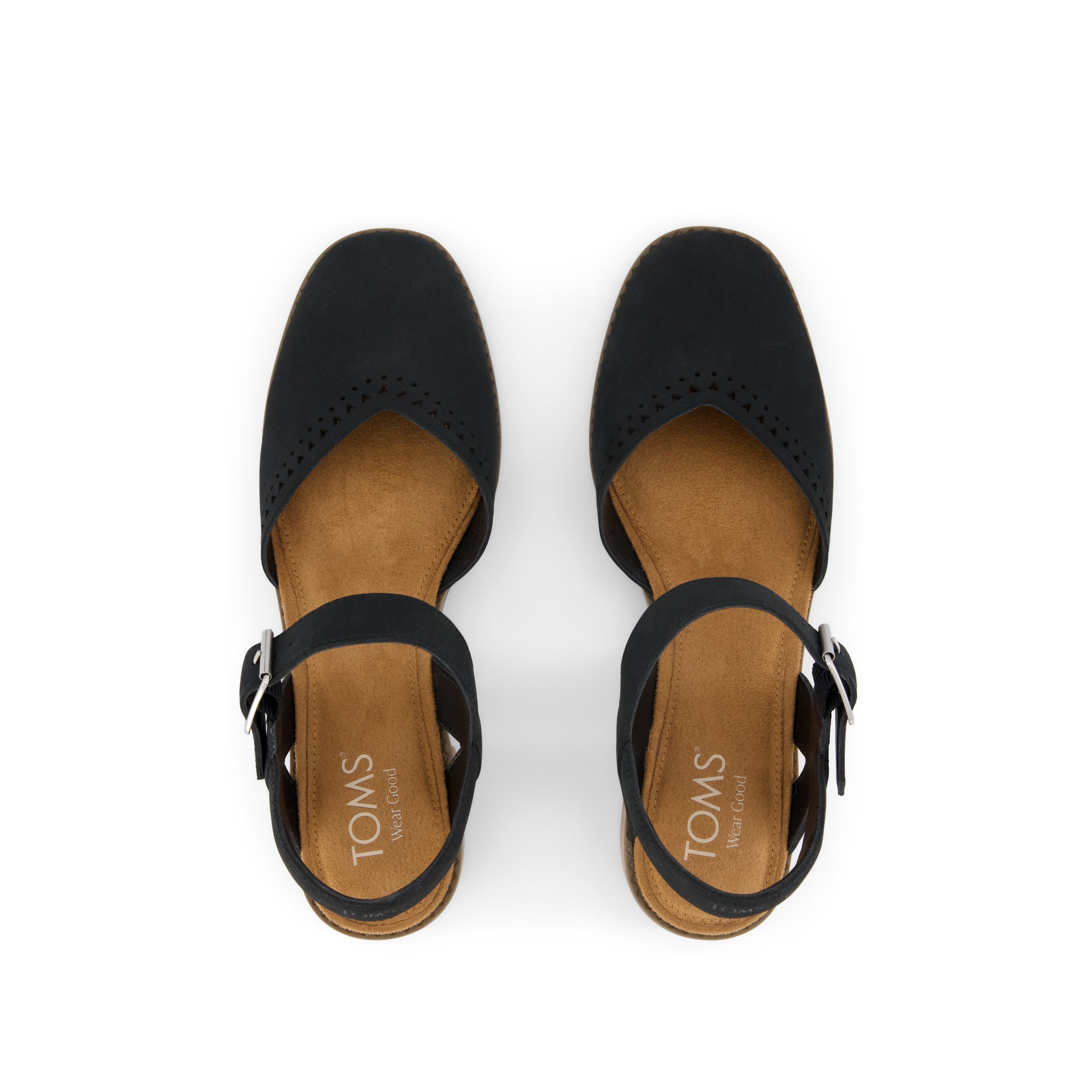 クラシック jACoueline Womens Jaclyn Heel Black Perforated Leather – TOMS.com