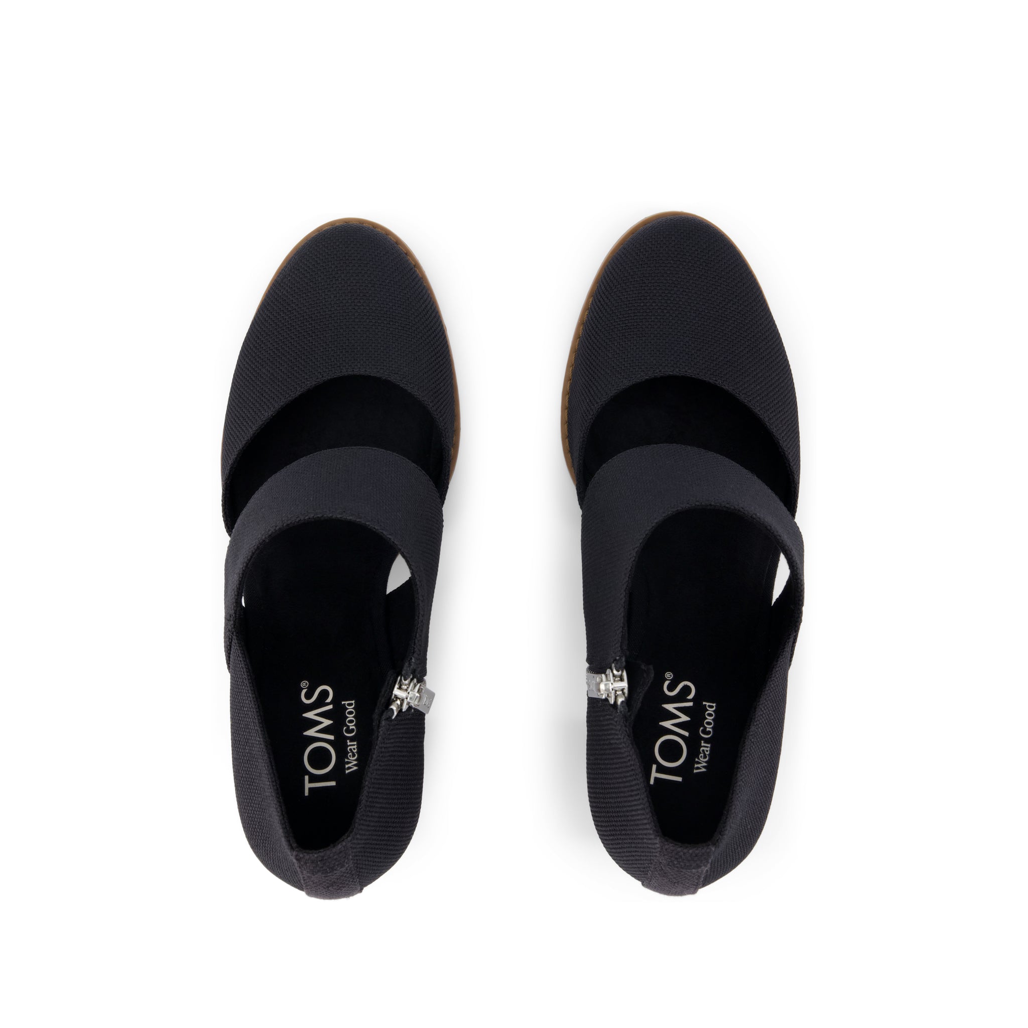 靴 Toomi Womens Milan Nova Heel Black Canvas – TOMS.com