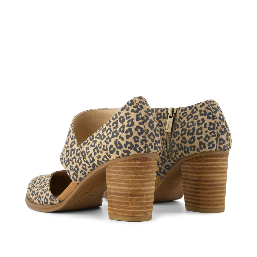 Milan Nova Heel - Leopard Print Back View
