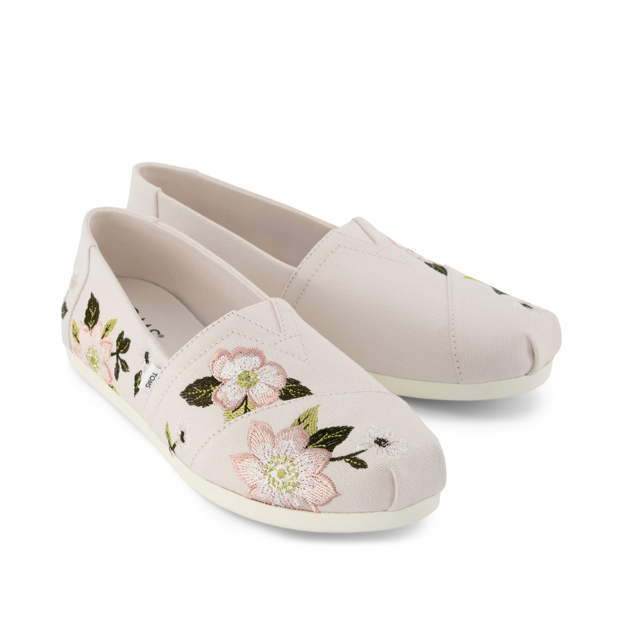 Alpargata Classic - Natural Embroidered Floral

 Front View