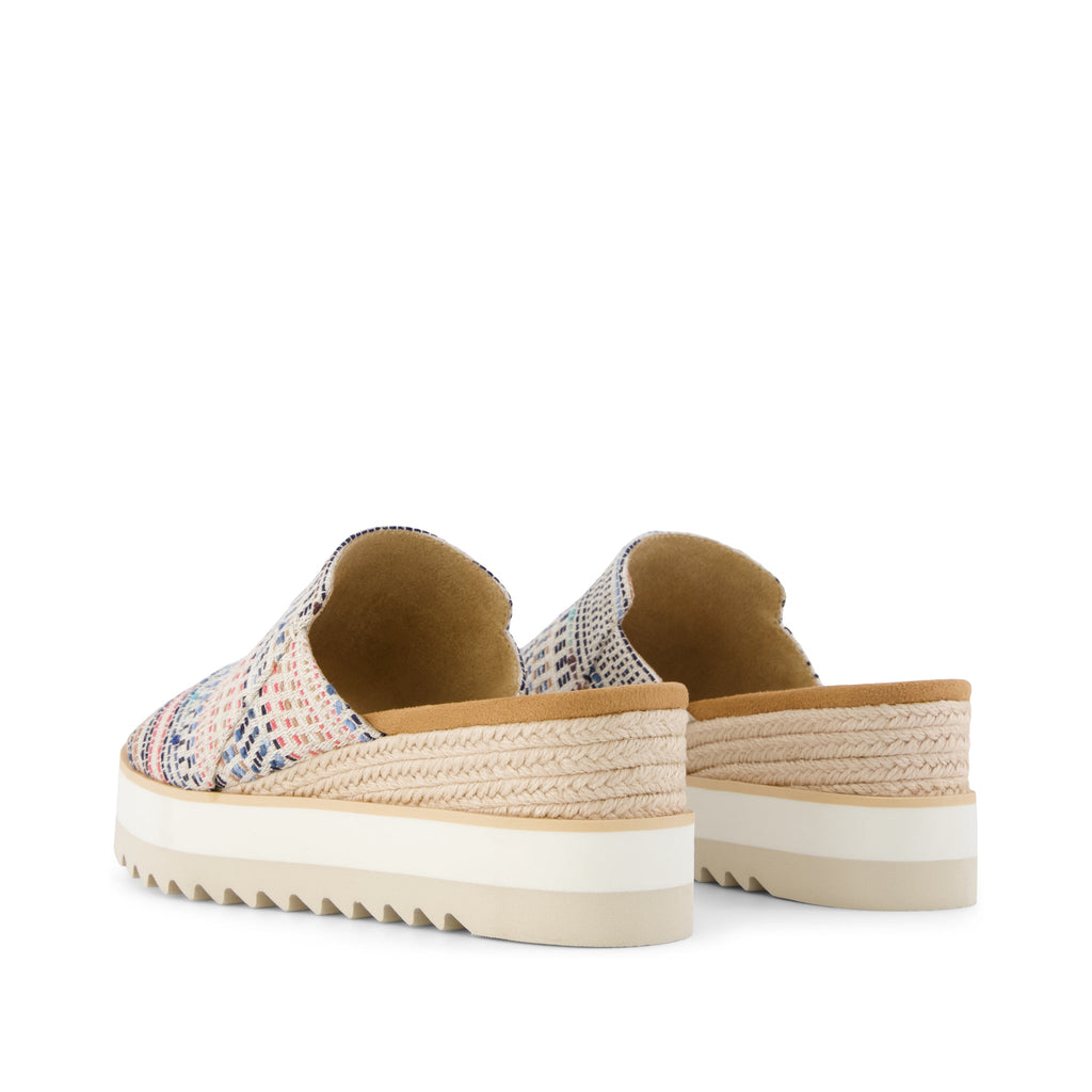 Diana Mule Wedge Sandal - Global Stripes

 Back View
