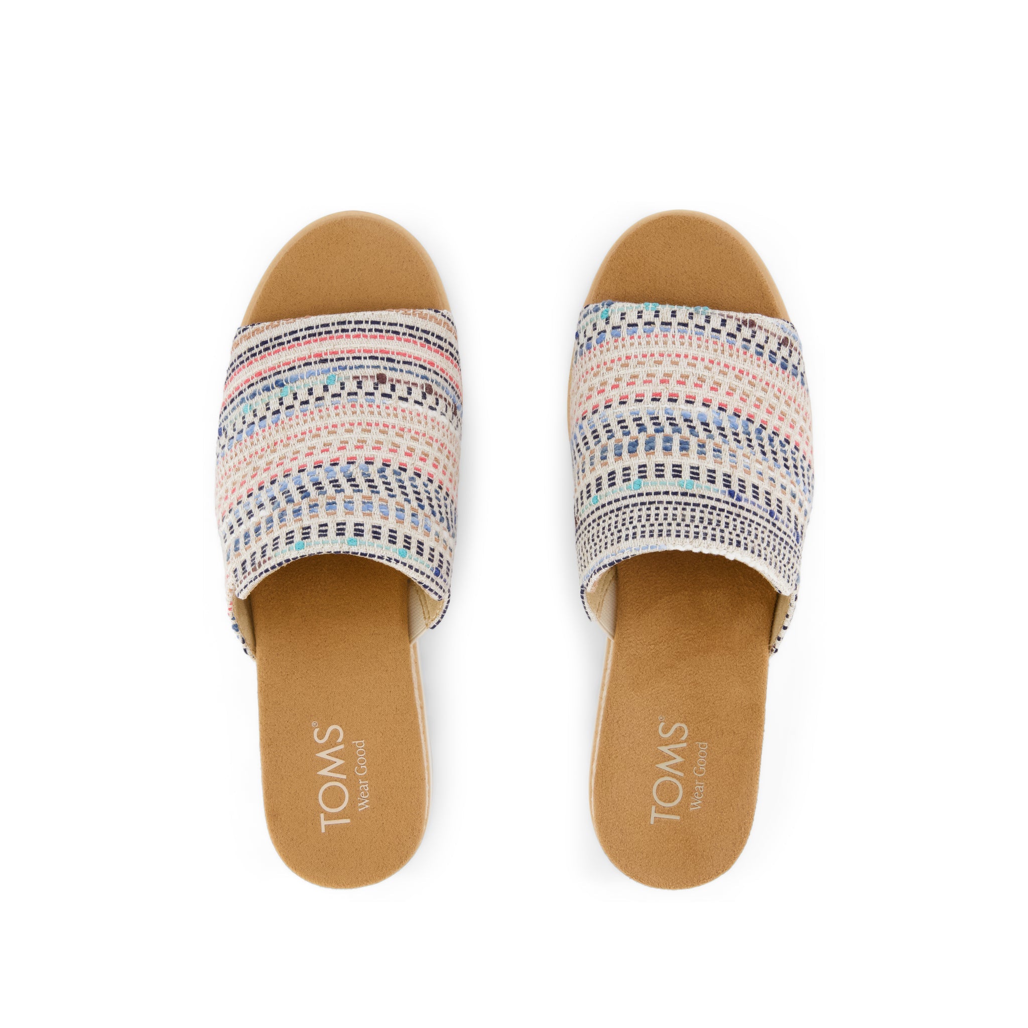 Womens Diana Mule Wedge Sandal Global Stripes – TOMS.com