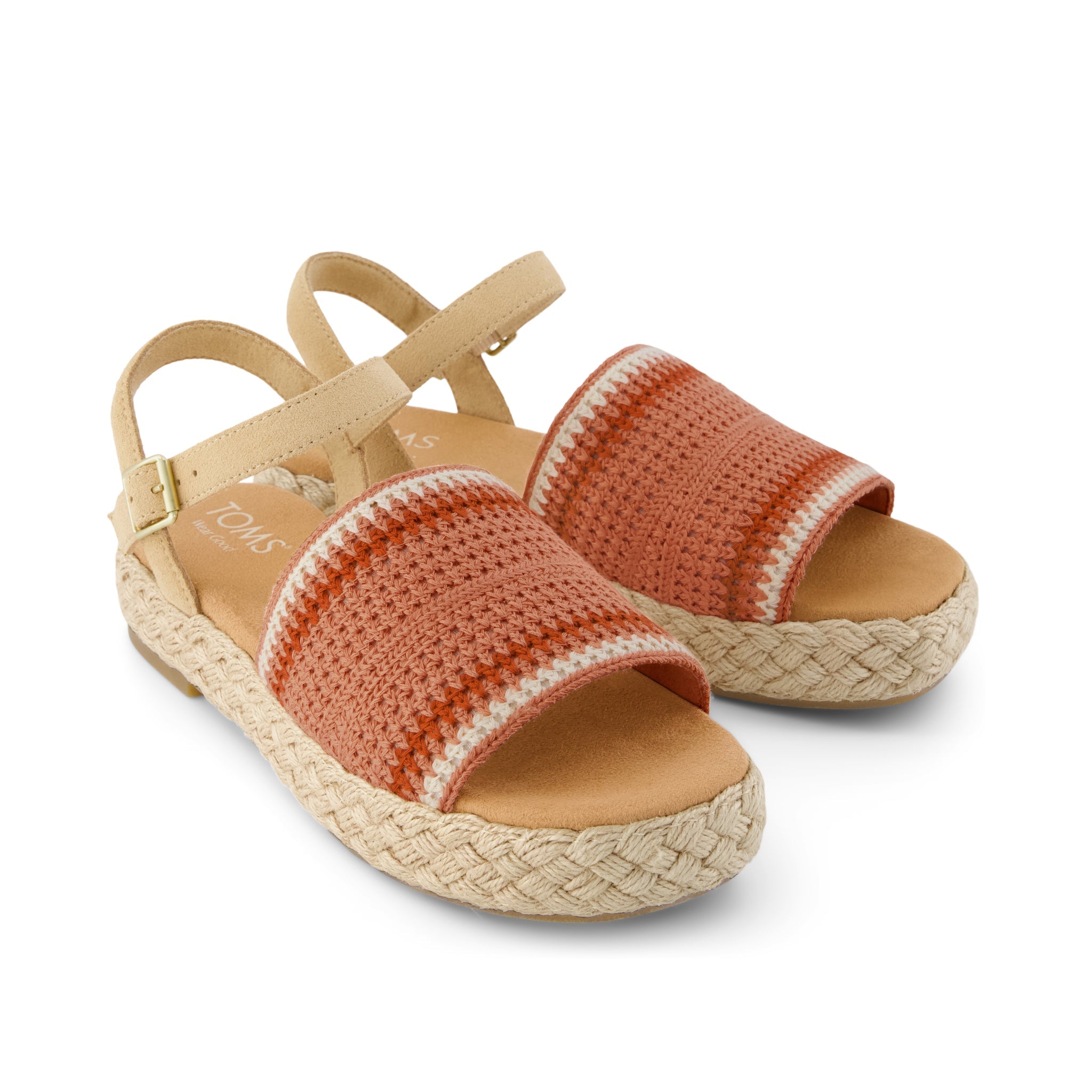 Womens Abby Flatform Espadrille Sandal Bloom Crochet – TOMS.com