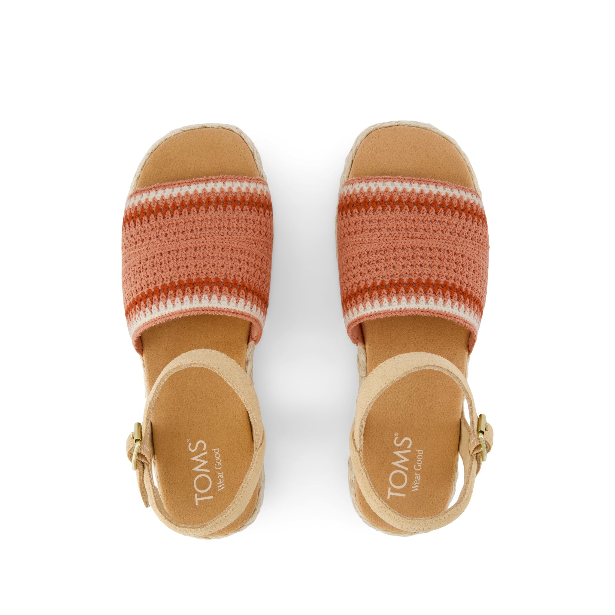 Womens Abby Flatform Espadrille Sandal Bloom Crochet – TOMS.com
