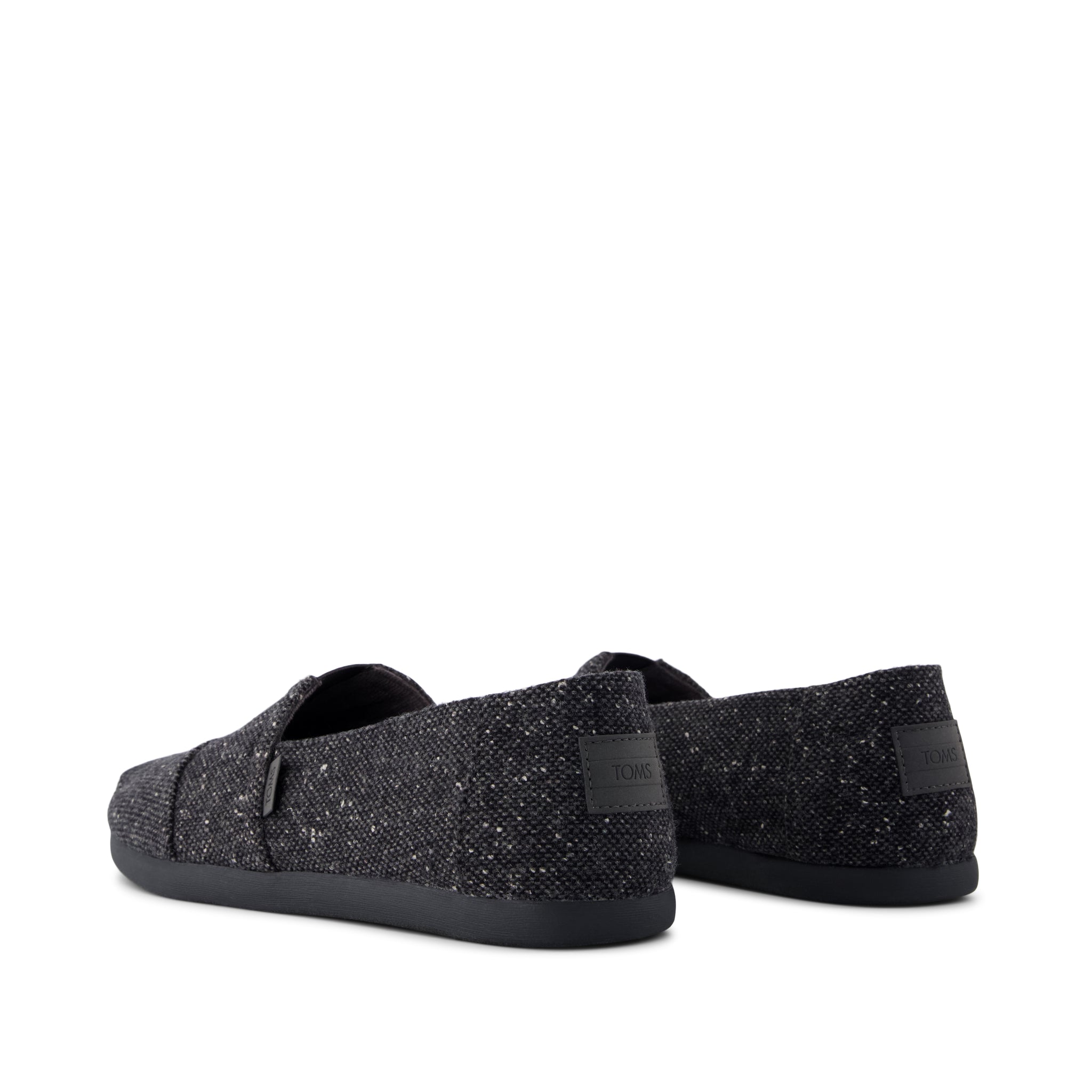 Alpargata Classic - Black Flecked Tweed Back View