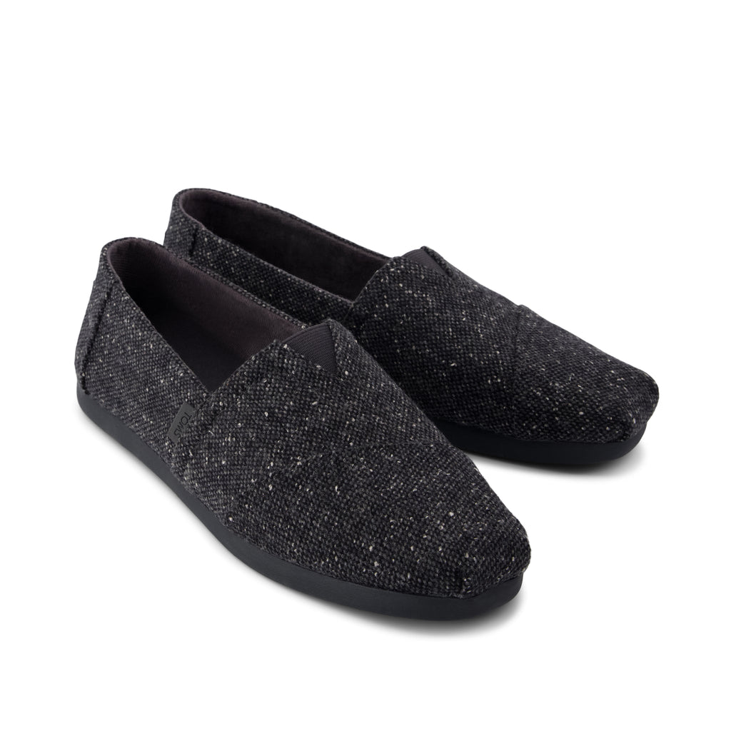 Alpargata Classic - Black Flecked Tweed Front View