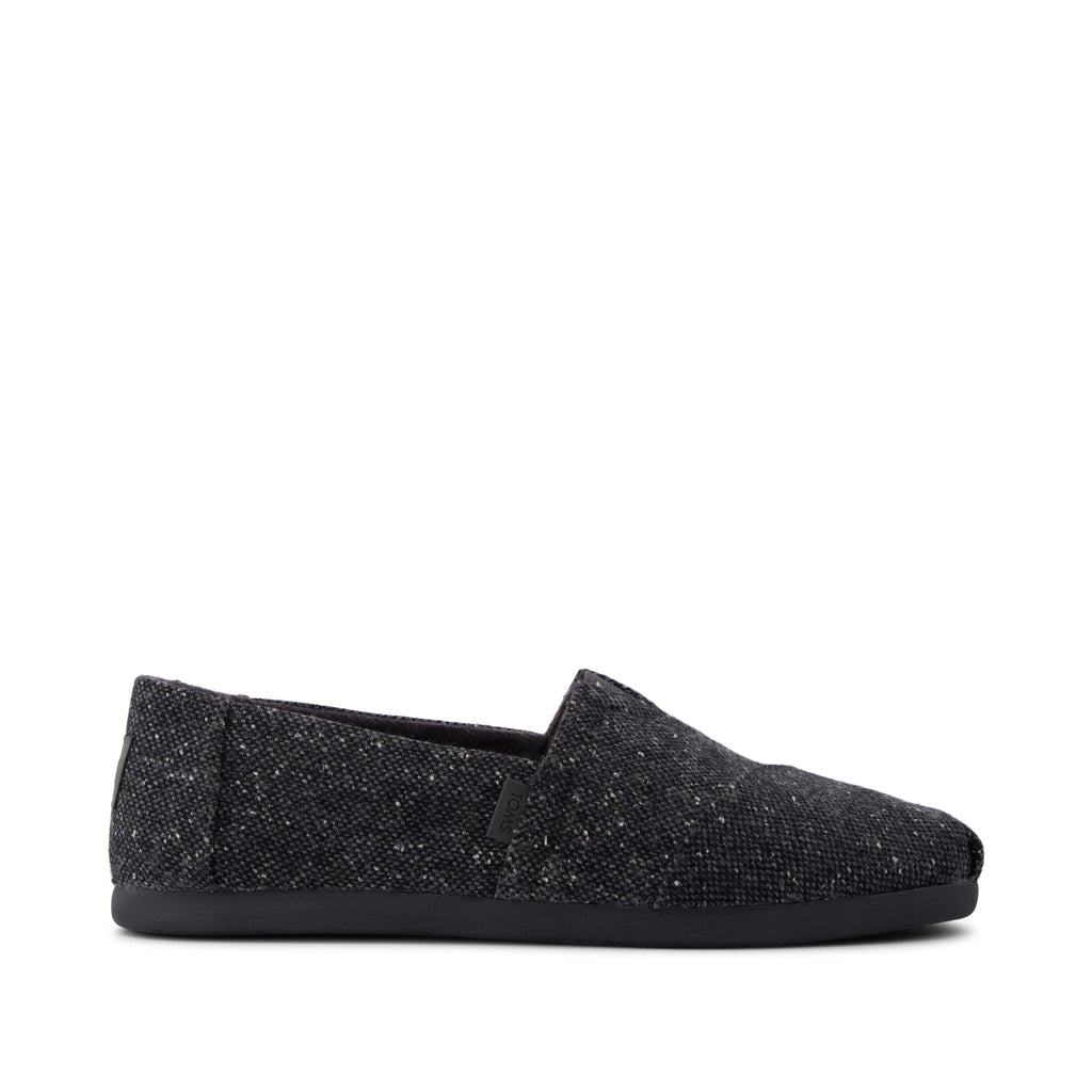 Alpargata Classic - Black Flecked Tweed Side View