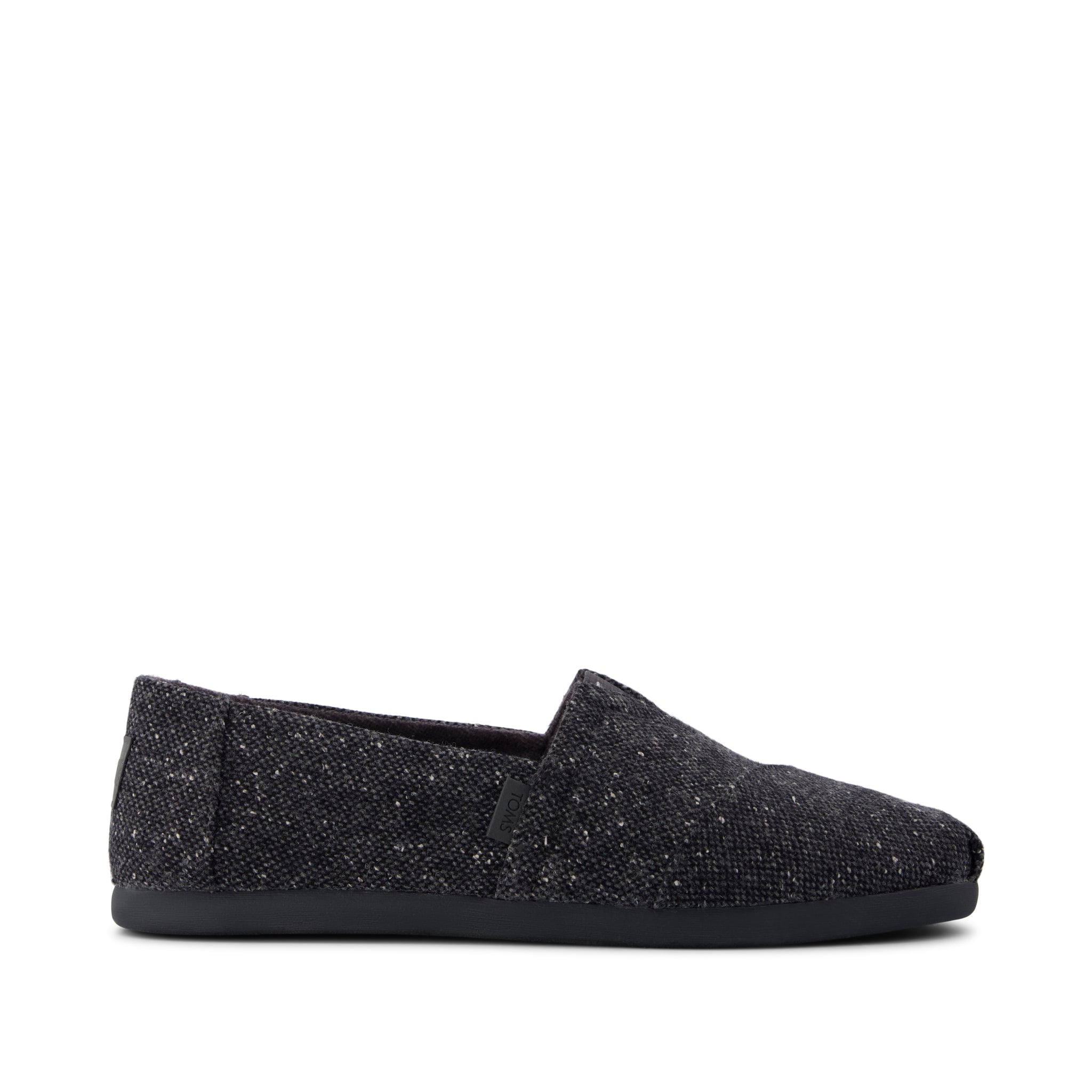 Alpargata Classic - Black Flecked Tweed Side View