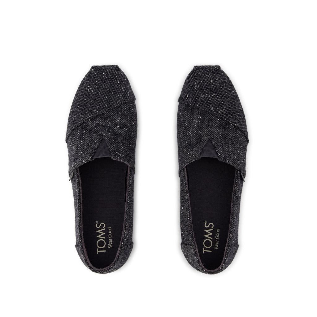 Alpargata Classic - Black Flecked Tweed Top View