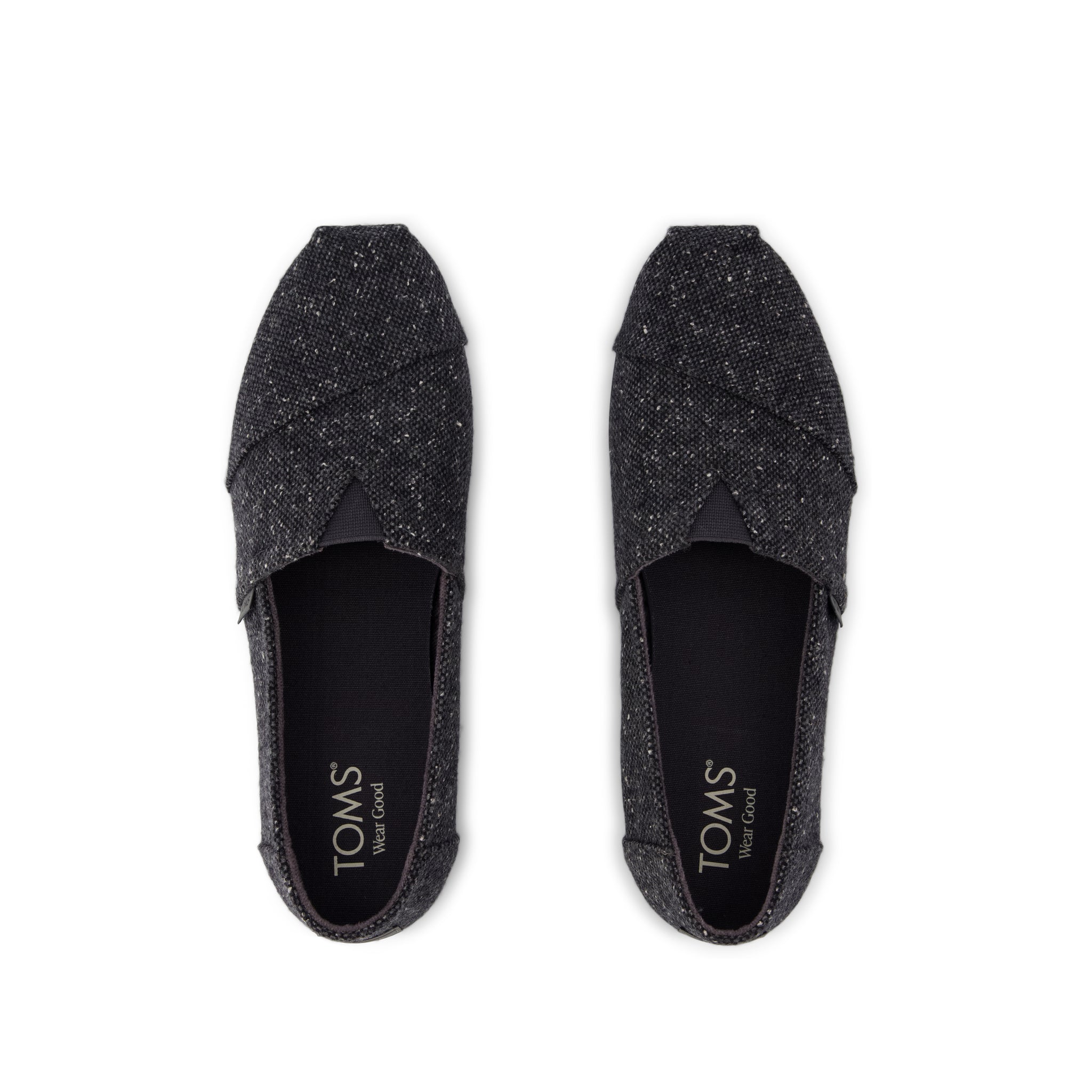 Alpargata Classic - Black Flecked Tweed Top View
