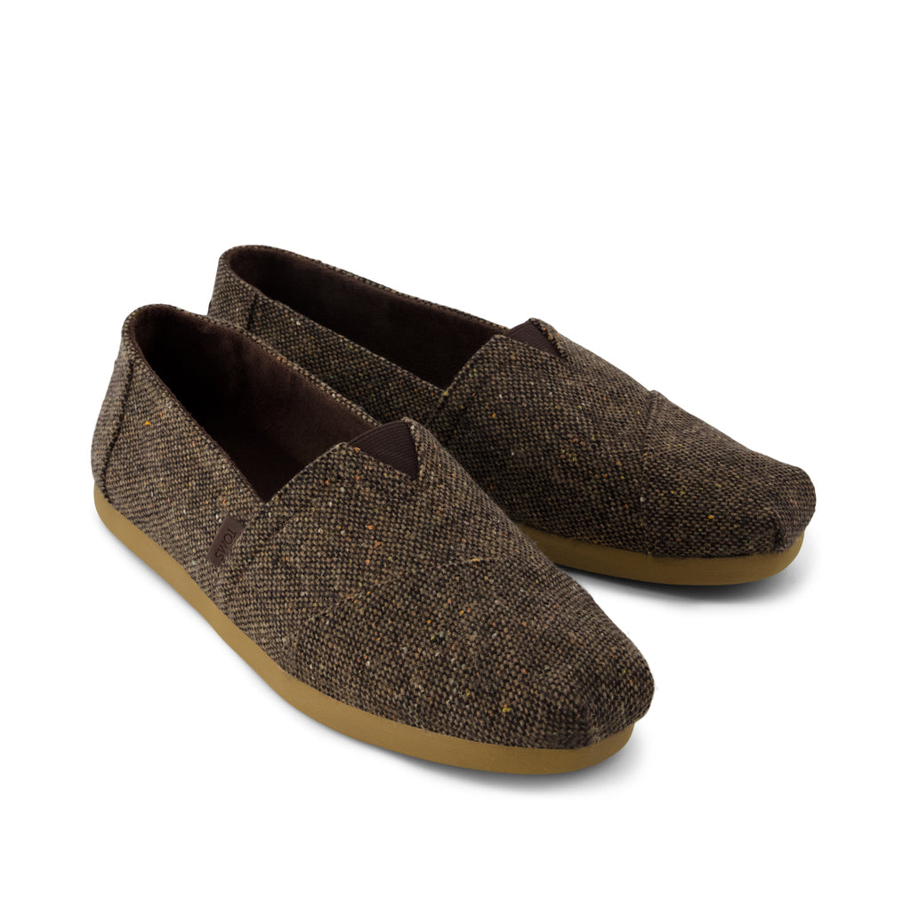 Alpargata Classic - Chocolate Brown Flecked Tweed Front View