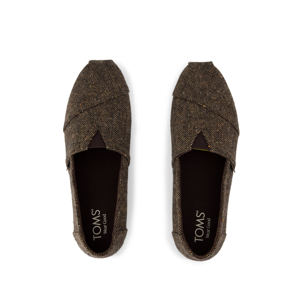 Alpargata Classic - Chocolate Brown Flecked Tweed Top View