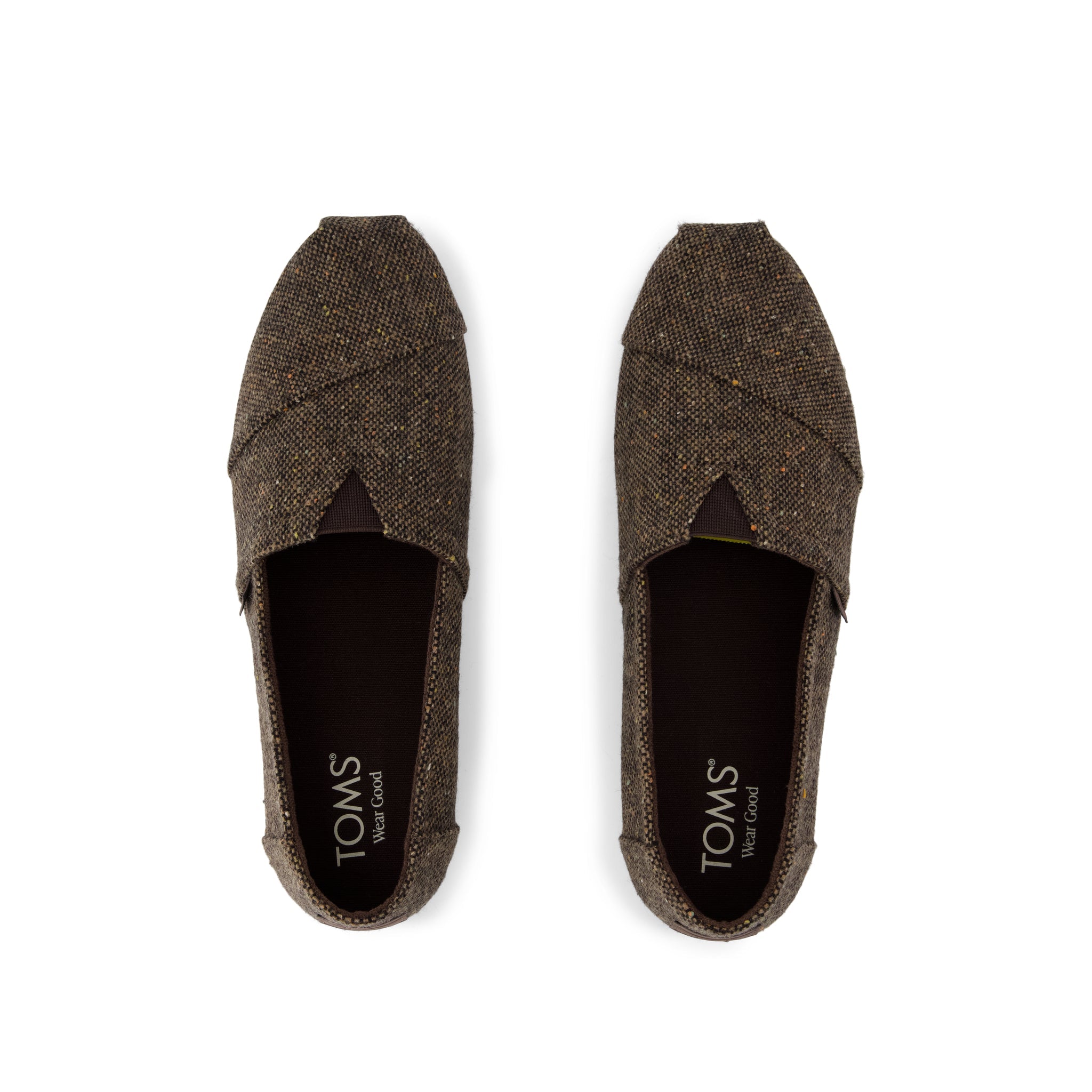 Alpargata Classic - Chocolate Brown Flecked Tweed Top View