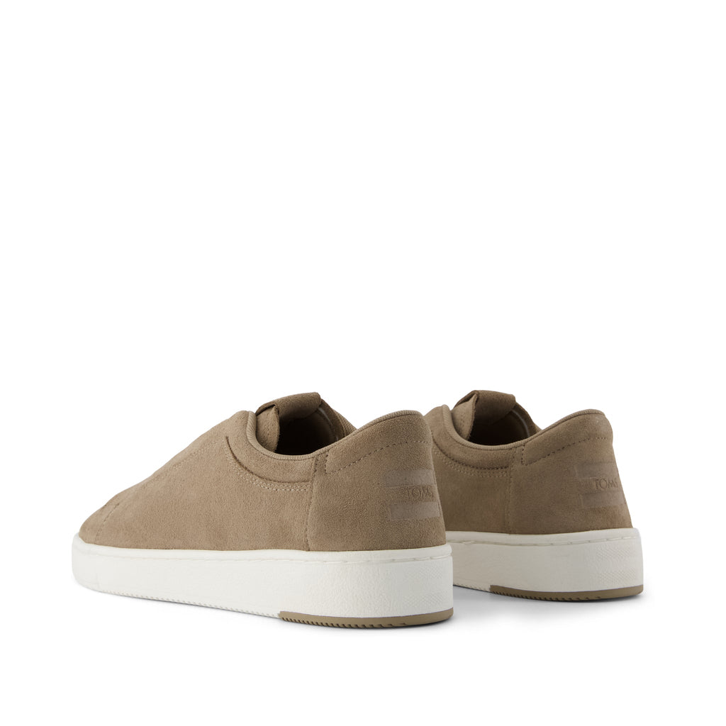 TRVL Lite Miles Lace-Up Sneaker - Water Resistant Dune Suede Back View