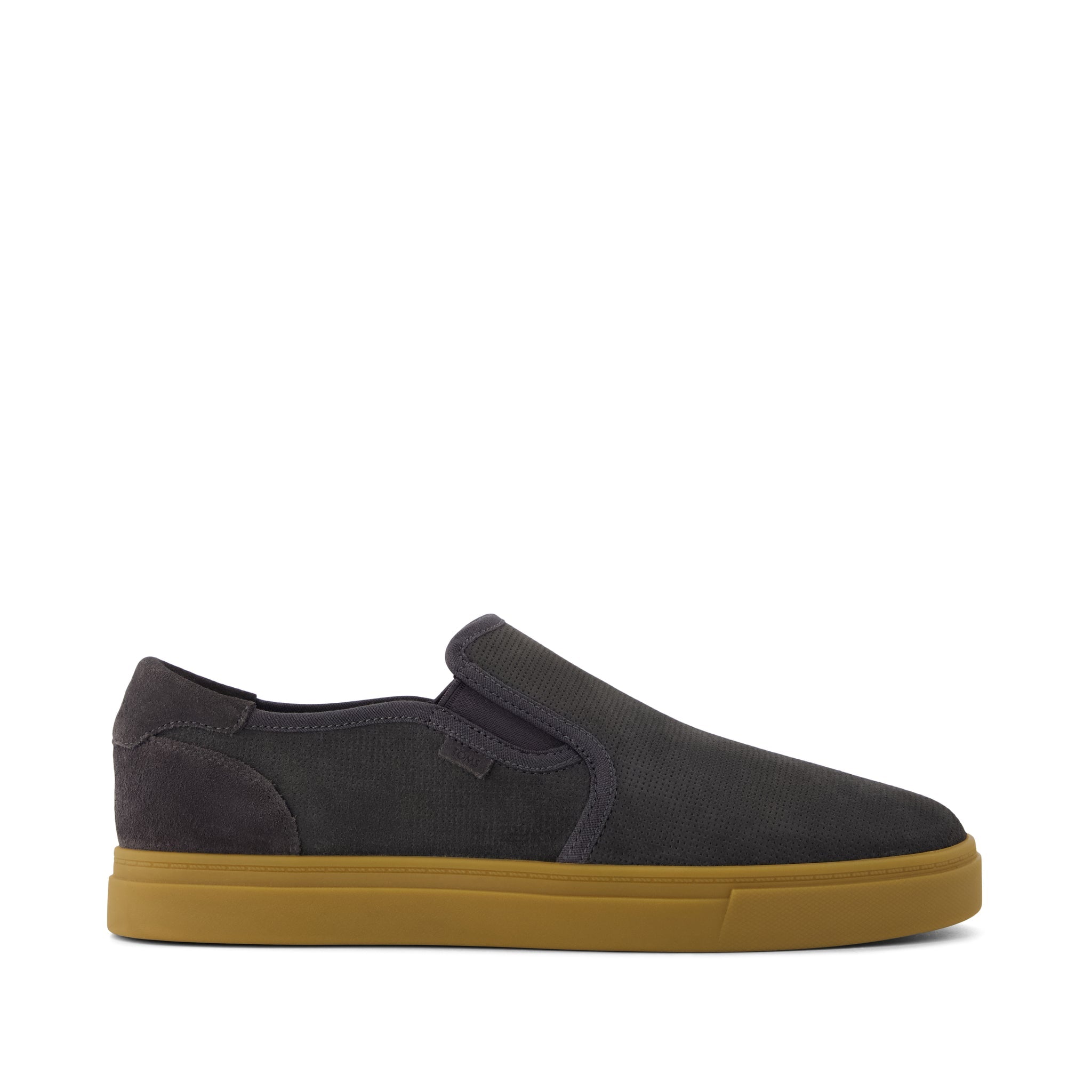 Baja Slip On Sneaker - Forged Iron Suede Side View