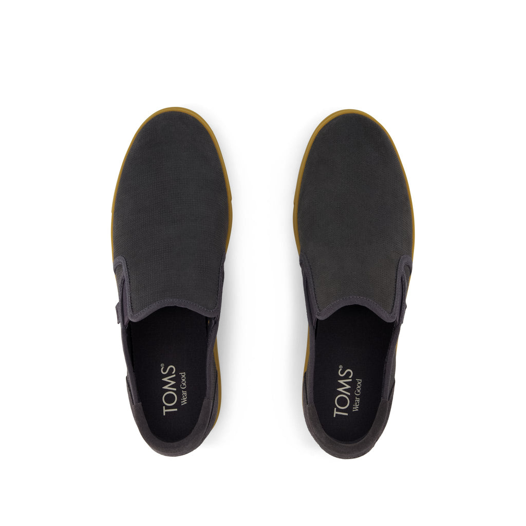 Baja Slip On Sneaker - Forged Iron Suede Top View