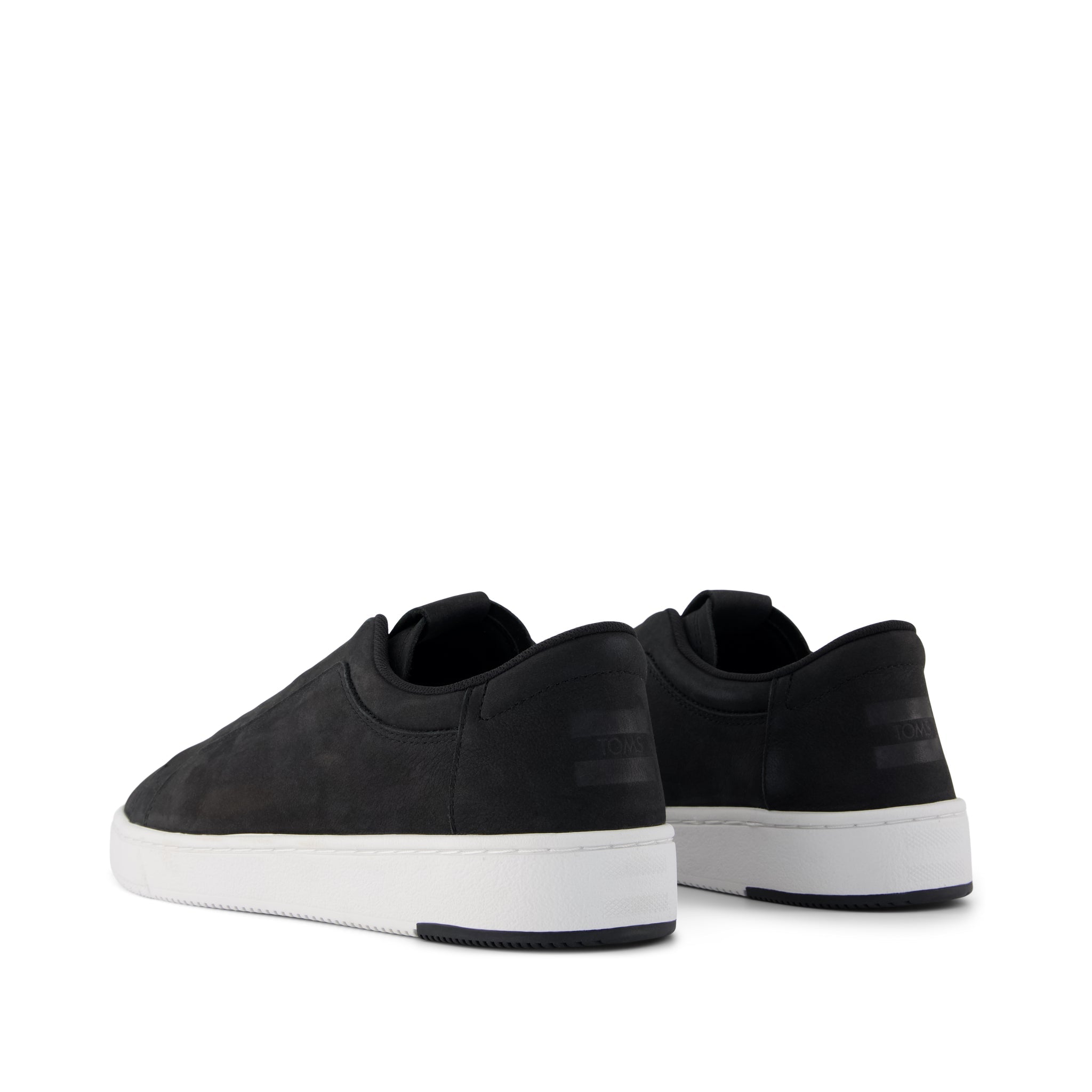 TRVL Lite Miles Lace-Up Sneaker - Water Resistant Black Leather Back View