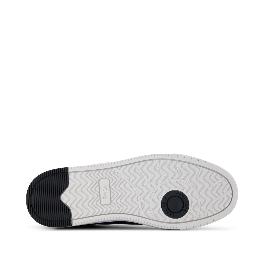 TRVL Lite Miles Lace-Up Sneaker - Water Resistant Black Leather Bottom Sole View
