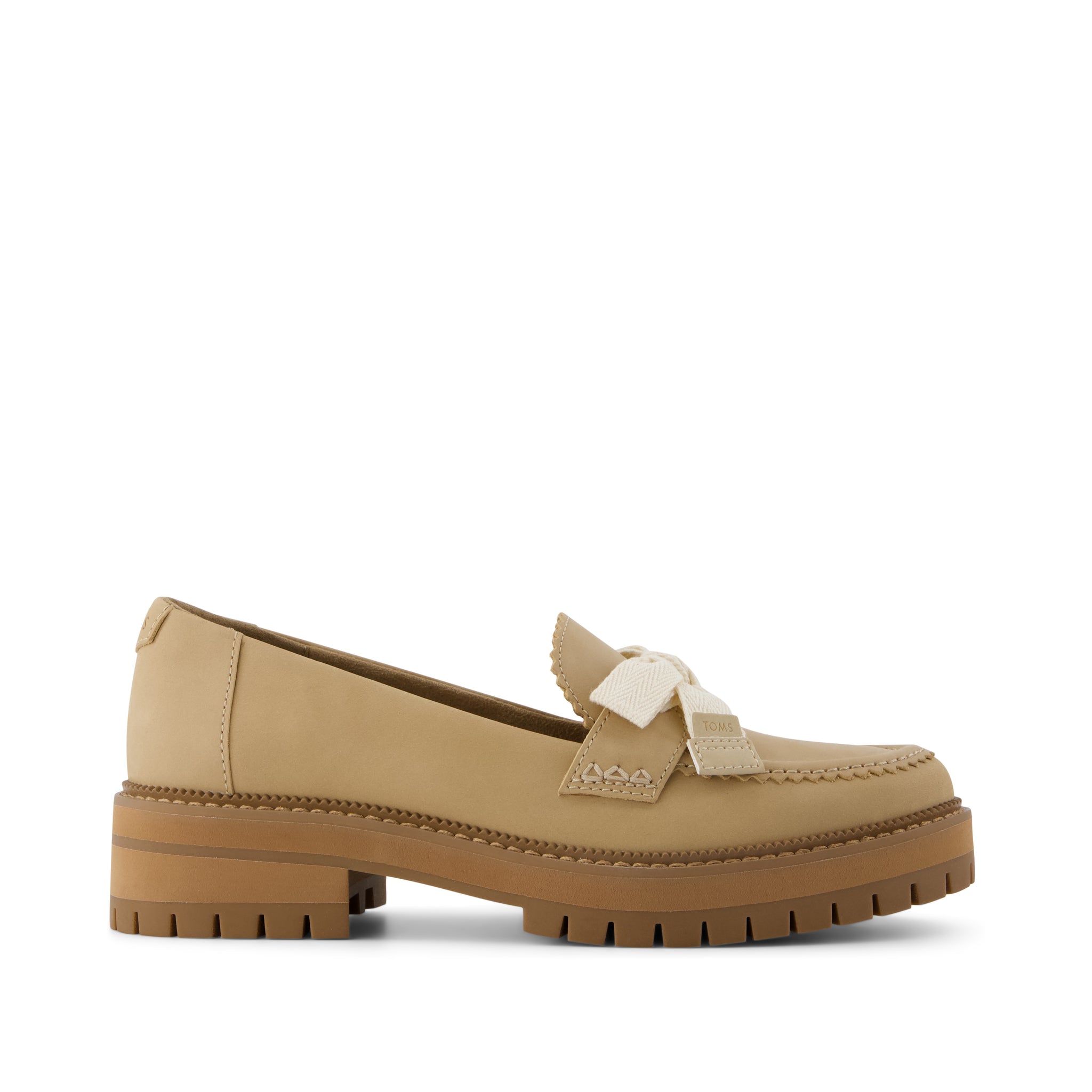 Womens Cara Bow Loafer Taupe Leather – TOMS.com