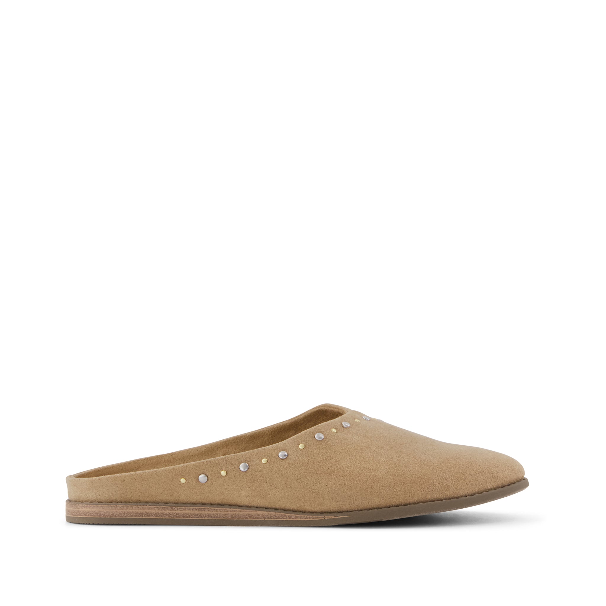 Womens Amelia Mule Taupe Microsuede with Studs – TOMS.com